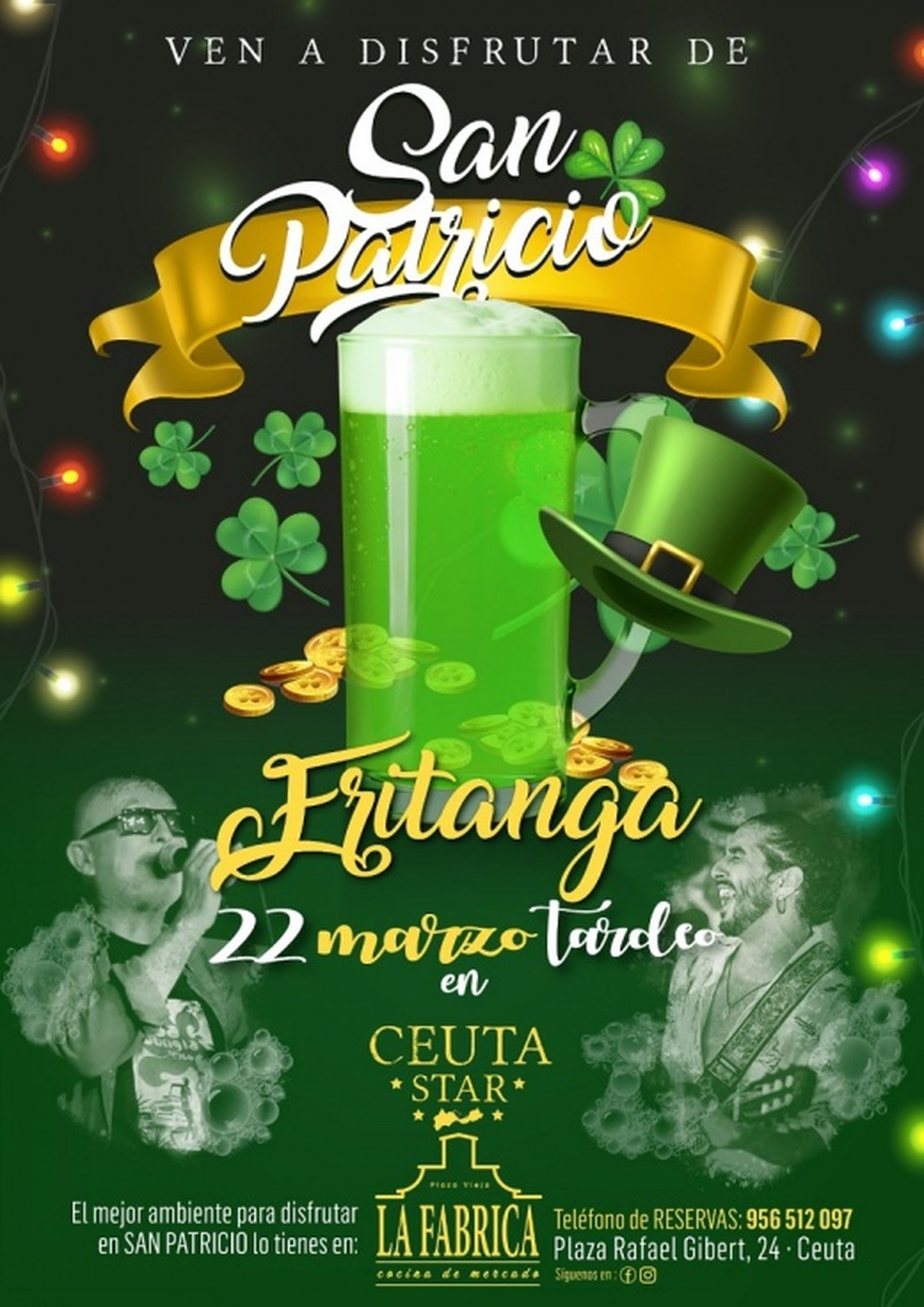 Cartel de la celebración de San Patricio. / FOTO CEDIDA