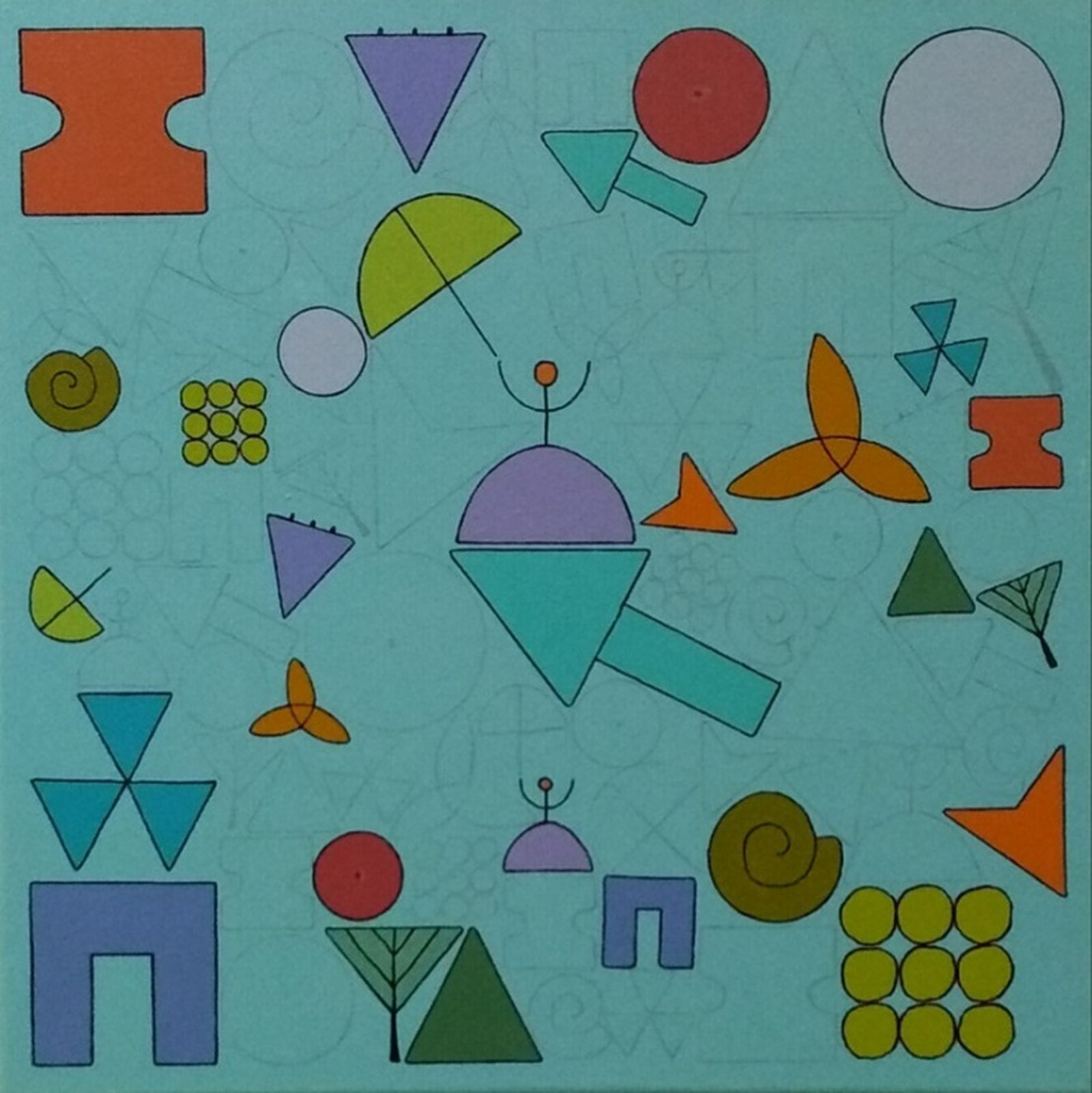 "Destellos del Porvenir" año 2020 . Acrílico/lienzo de 50X50 cm./ FOTO CEDIDA