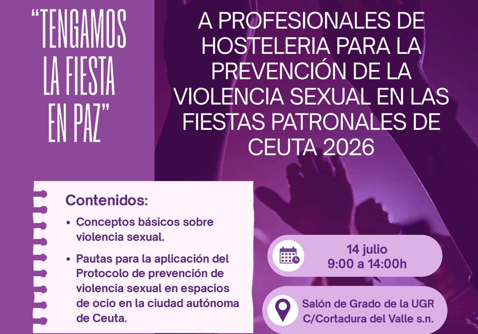 La hostelería de Ceuta se forma para prevenir la violencia sexual durante las Feria