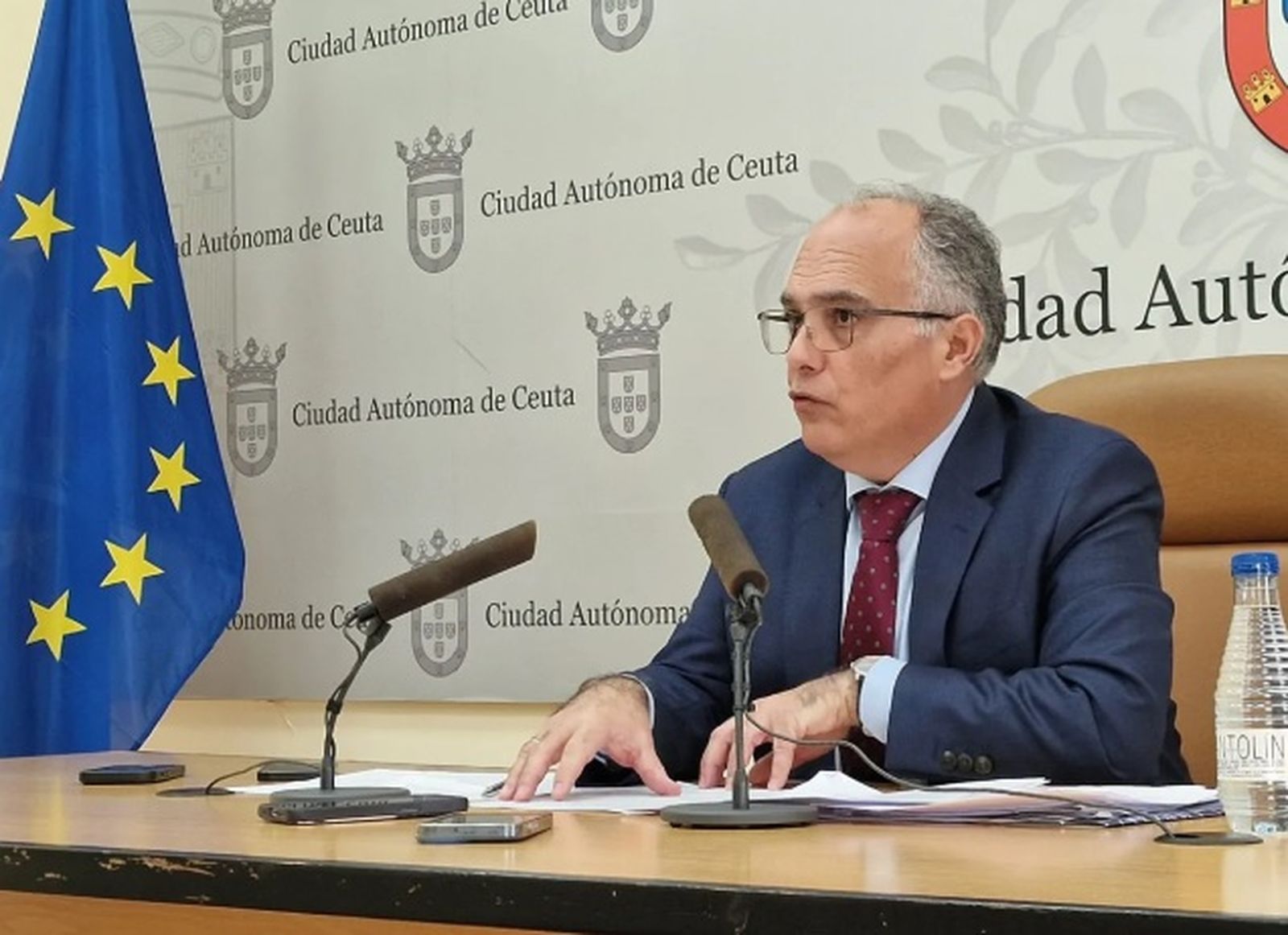 Alberto Gaitán, consejero de Gobernación en una rueda de prensa