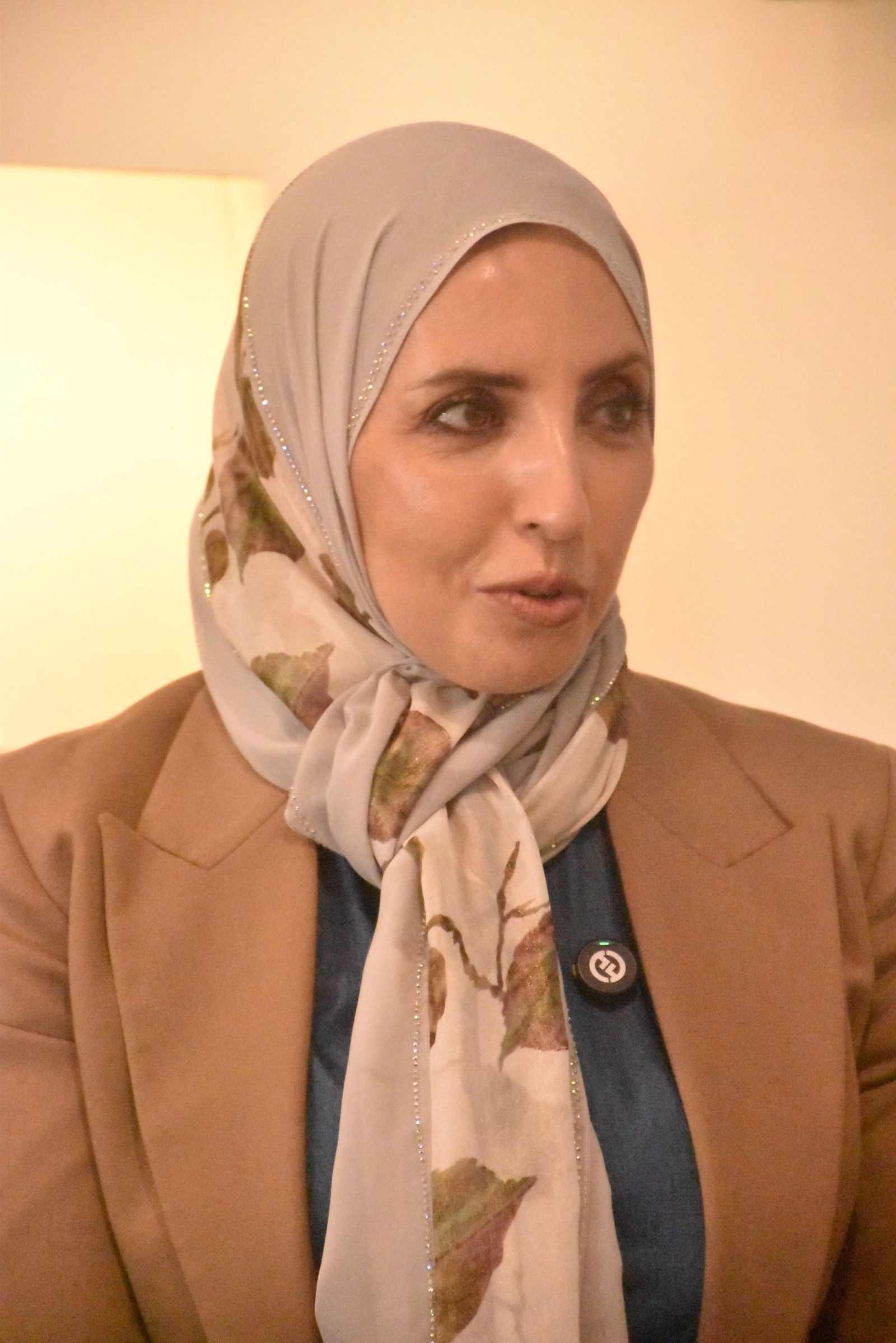 La política ceutí, Fatima Hamed, durante la entrevista con este diario