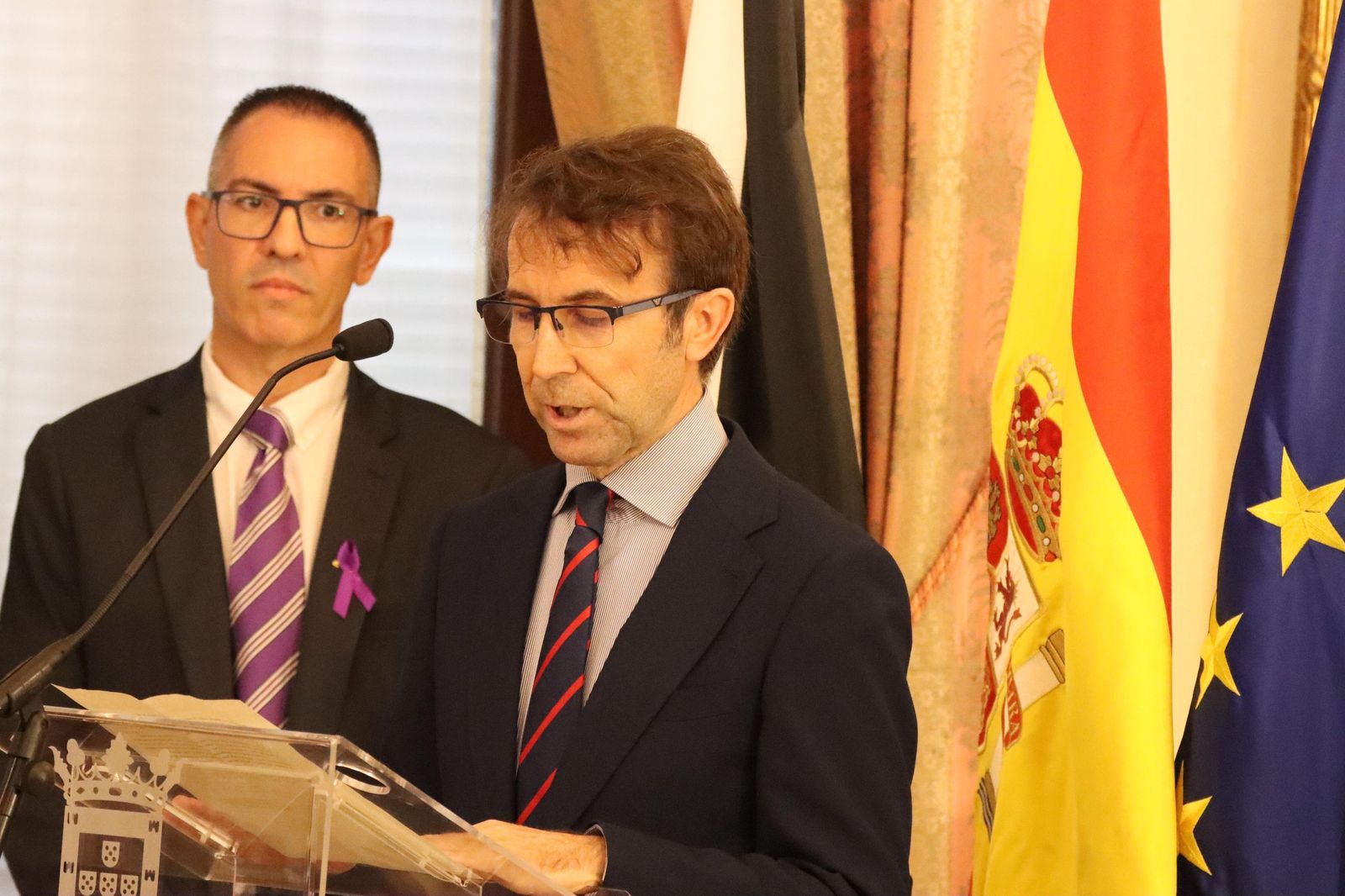 El juez Miguel Ángel Cano durante el discurso tras recibir el reconocimiento en la edición del pasado año