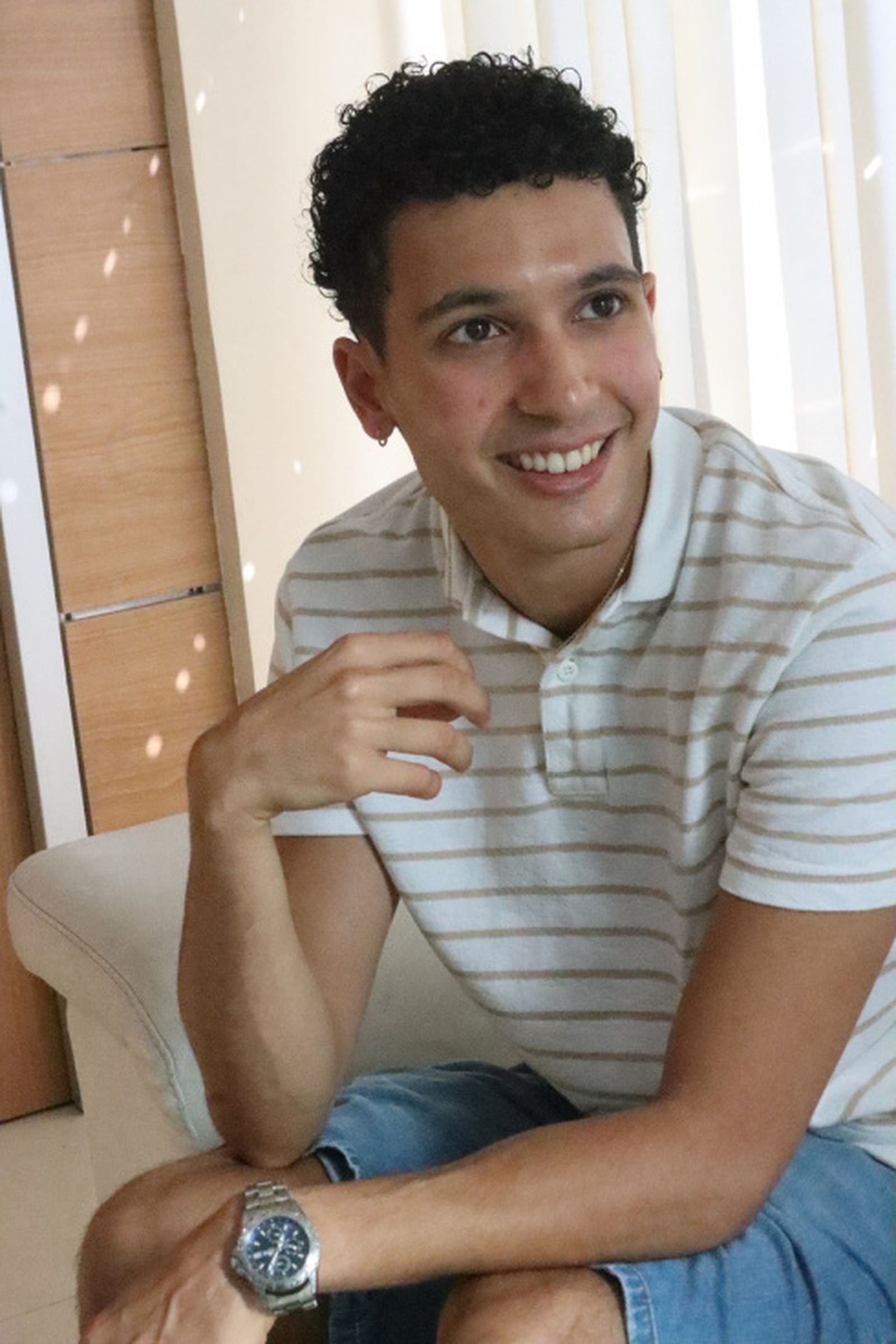 Yawad Sbihi durante la entrevista concedida a El Pueblo de Ceuta. / FOTO REDUAN