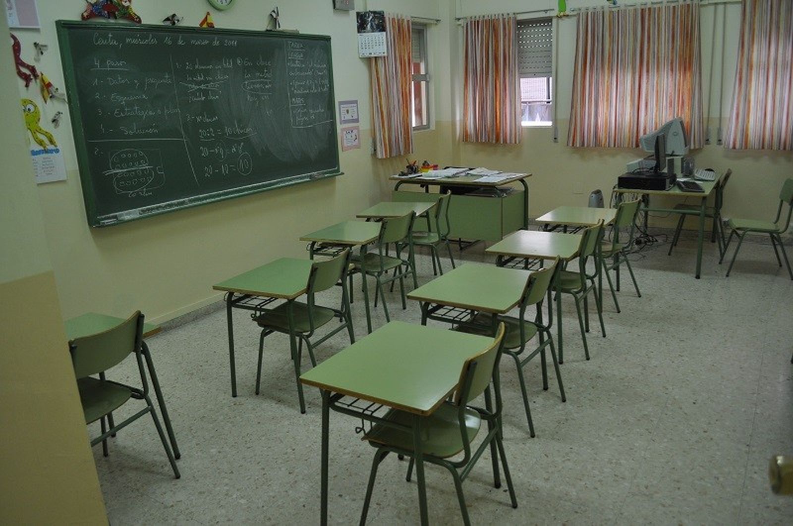 Aula de un colegio público ceutí/FOTO EL PUEBLO