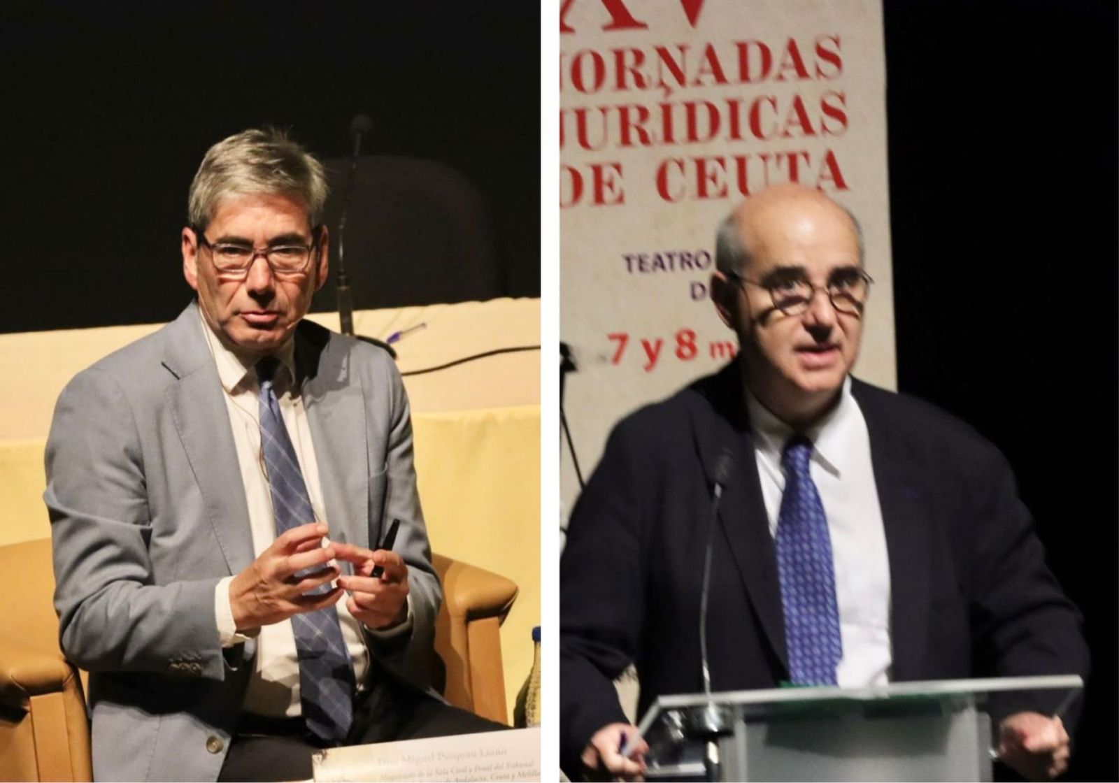 Los magistrados Miguel Pasquau (izquierda) y Javier Hernández (derecha).