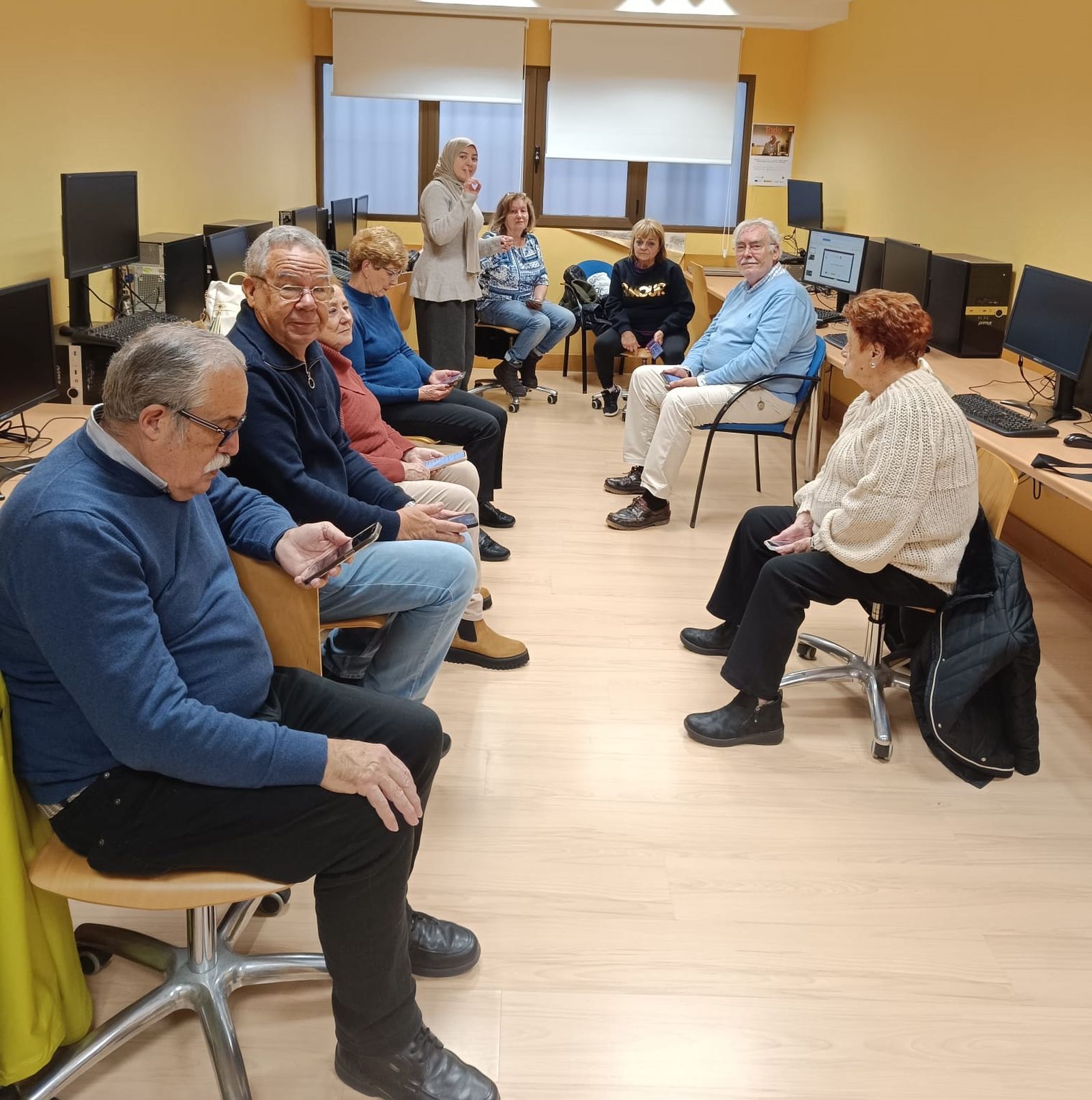 Participantes en los cursos del Centro del Mayor