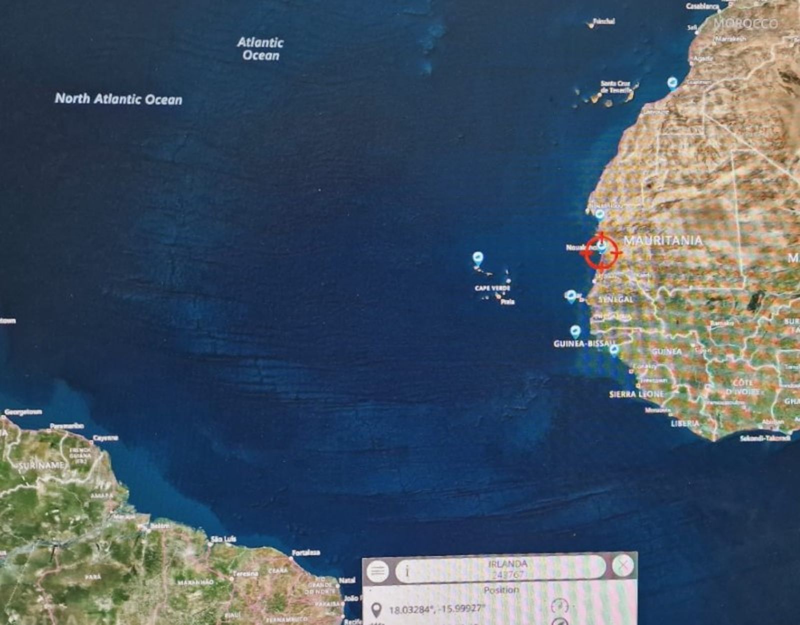 Ubicación de la tortuga Irlanda en costas de Mauritania / FOTO CECAM