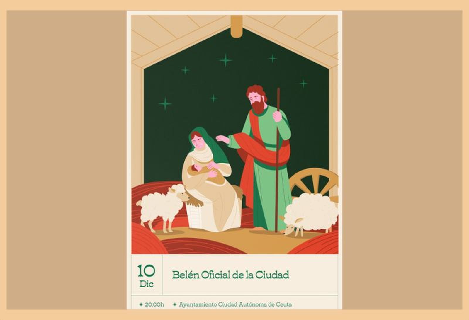 Ilustración del Belén Oficial en el programa navideño.