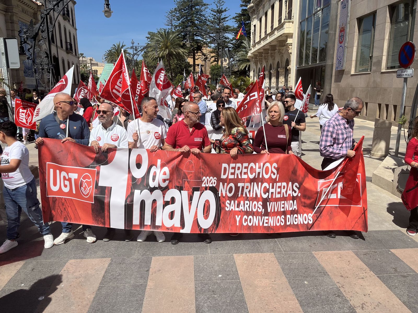 Un momento de la manifestación del 1 de Mayo.
