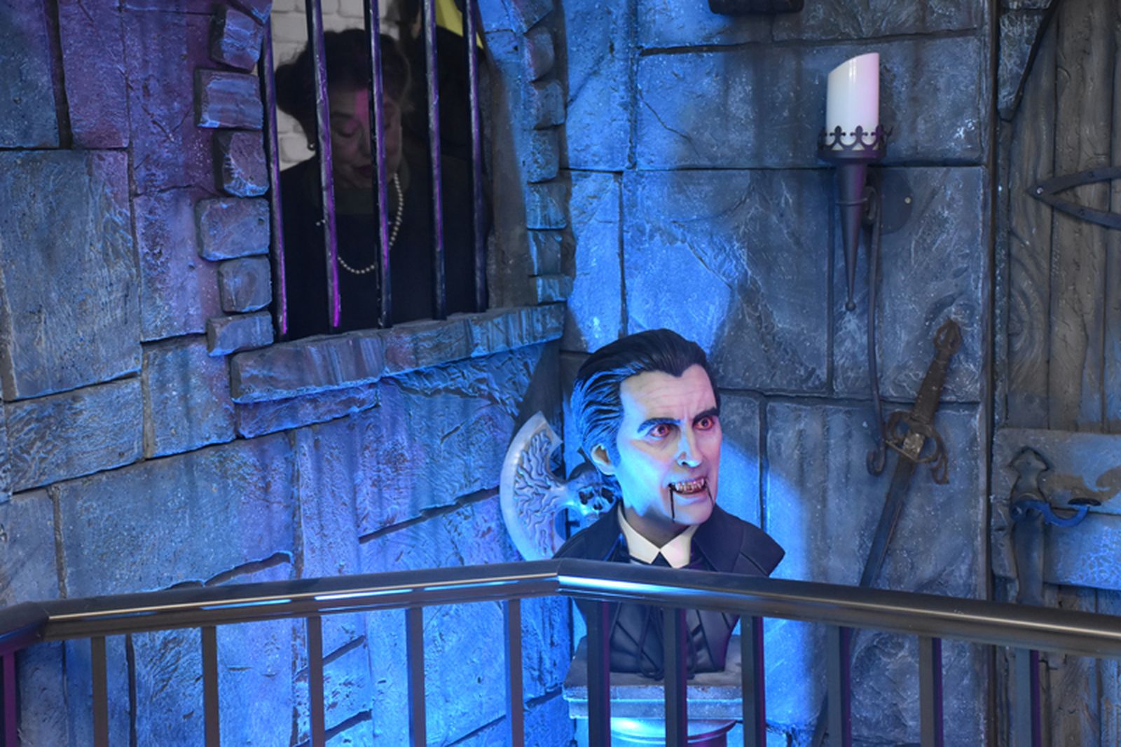 Escultura del Drácula de Christopher Lee en el Museo del Horror. / FOTO G.S.