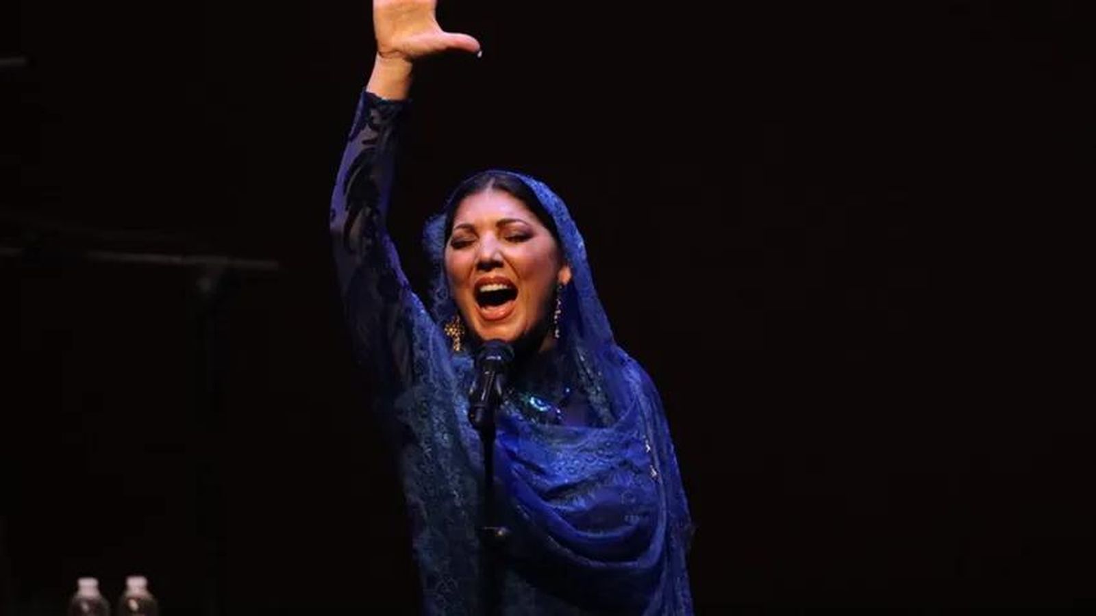 La cantaora sevillana Joana Jiménez durante un concierto ofrecido en el Revellín.