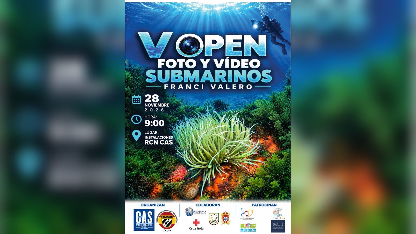 Cartel del V Open Foto y Vídeo Submarinos
