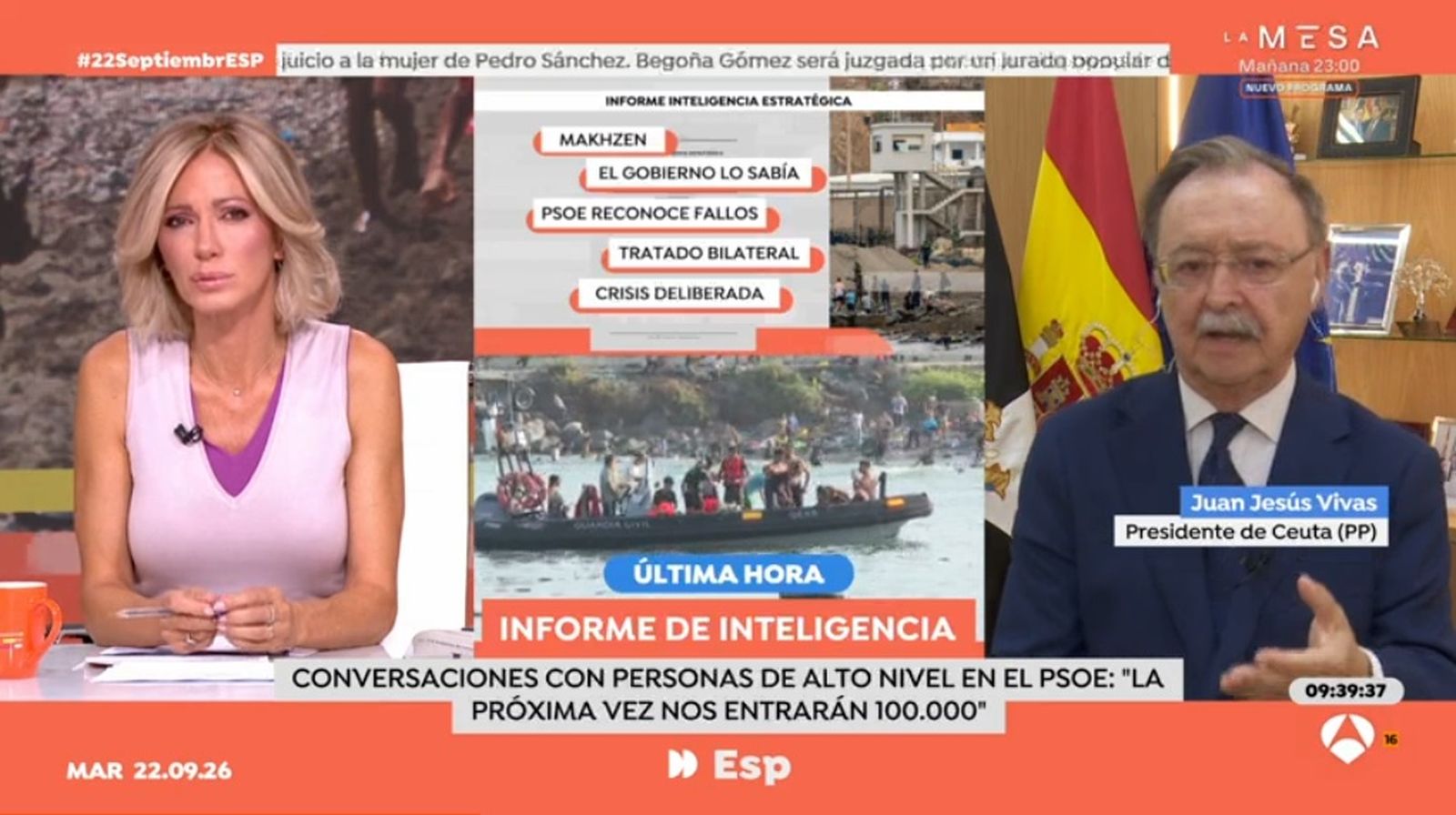 El presidente Vivas intervino en la mañana de este martes en 'Espejo Público