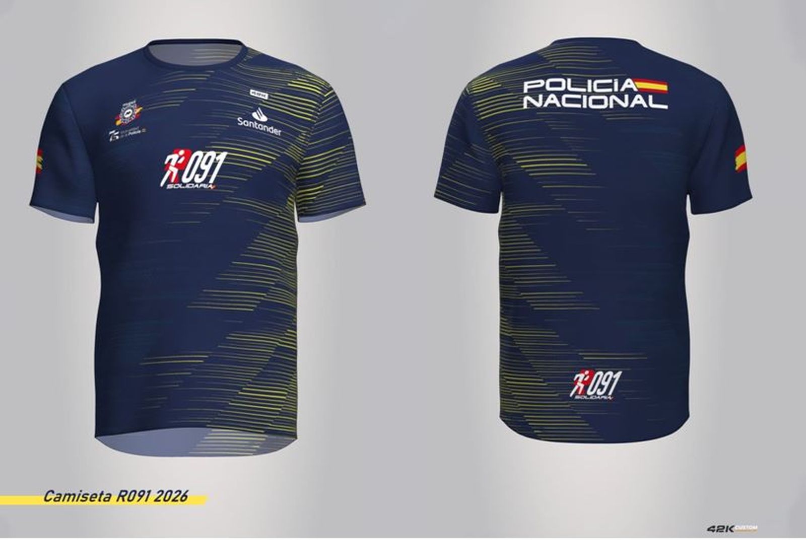 Camiseta de la carrera solidaria 091 de la Policía Nacional