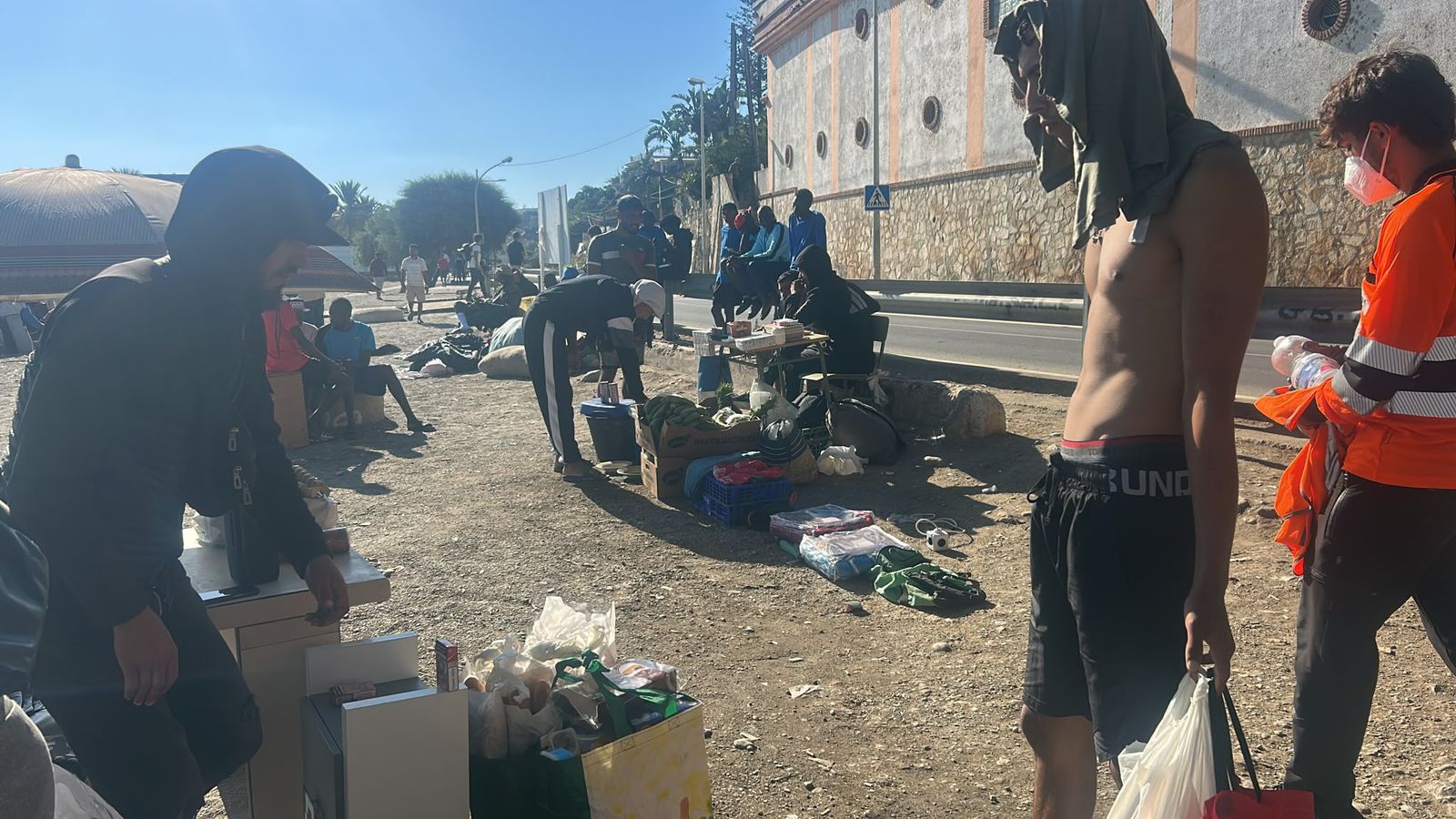 Mercadillos ambulantes en el Trampolín en la mañana de este miércoles