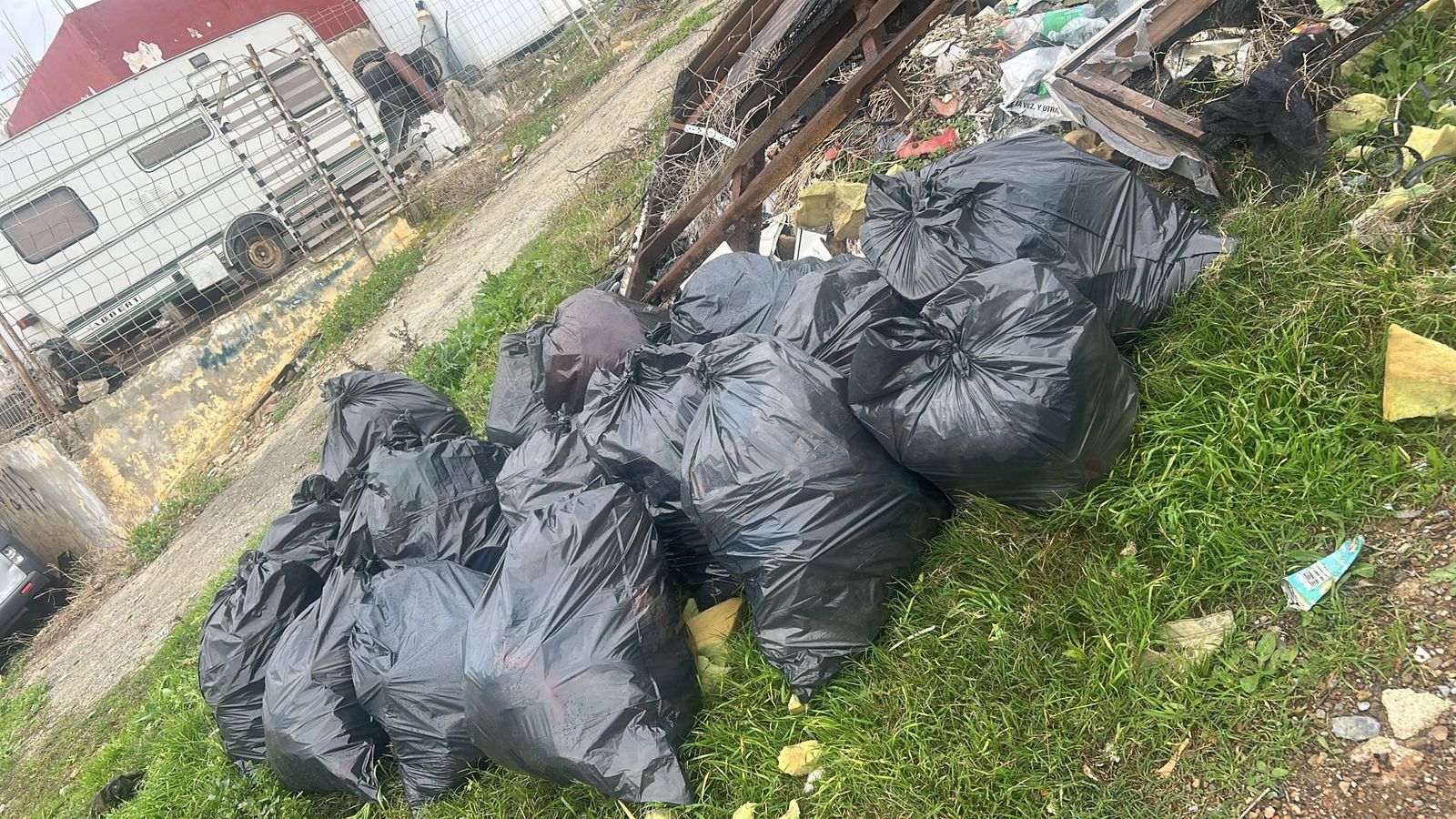 Las Brigadas Verticales limpian residuos en la barriada del Príncipe Felipe.