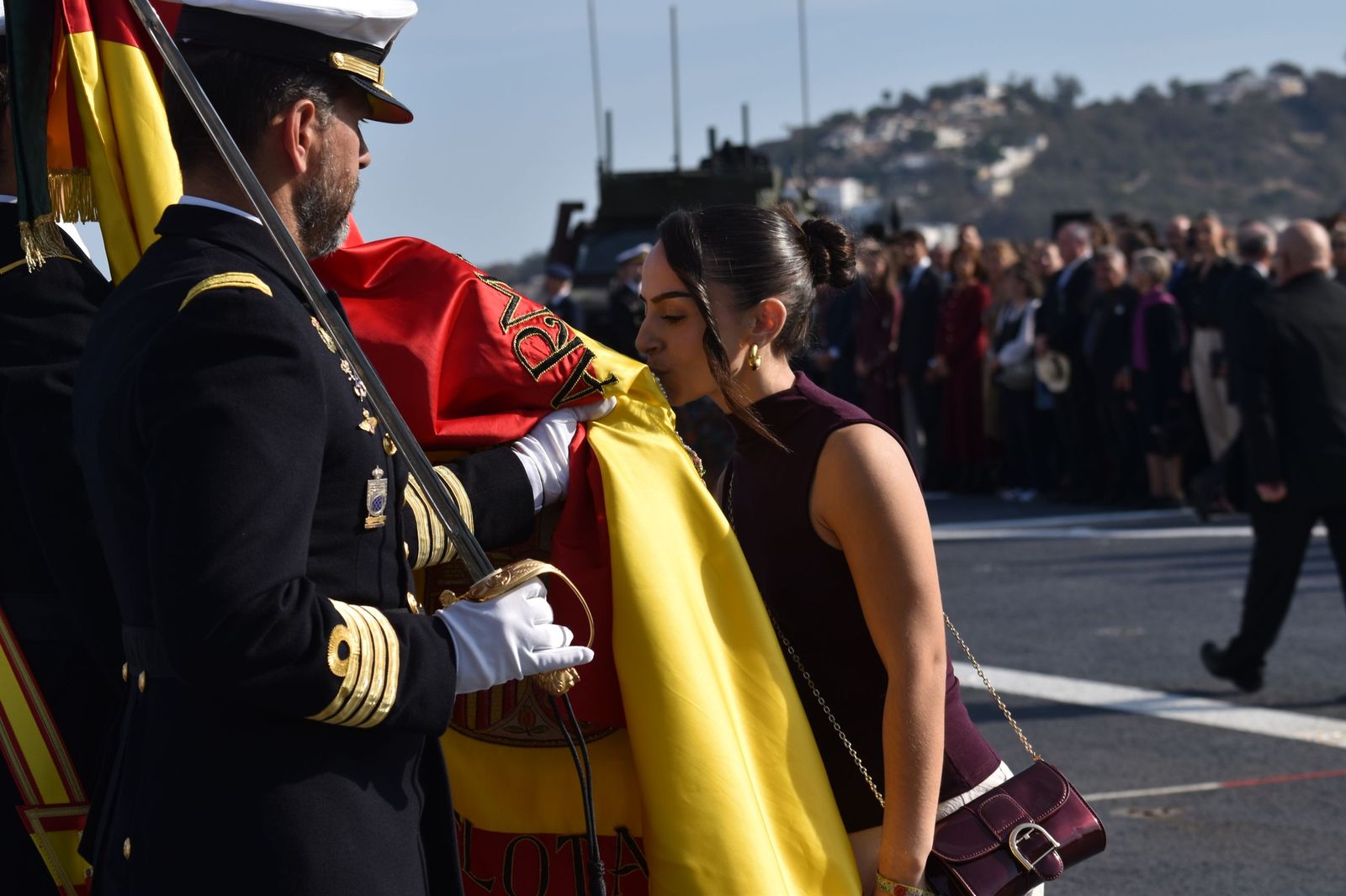 Emotiva jura de bandera a bordo del 'Castilla'
