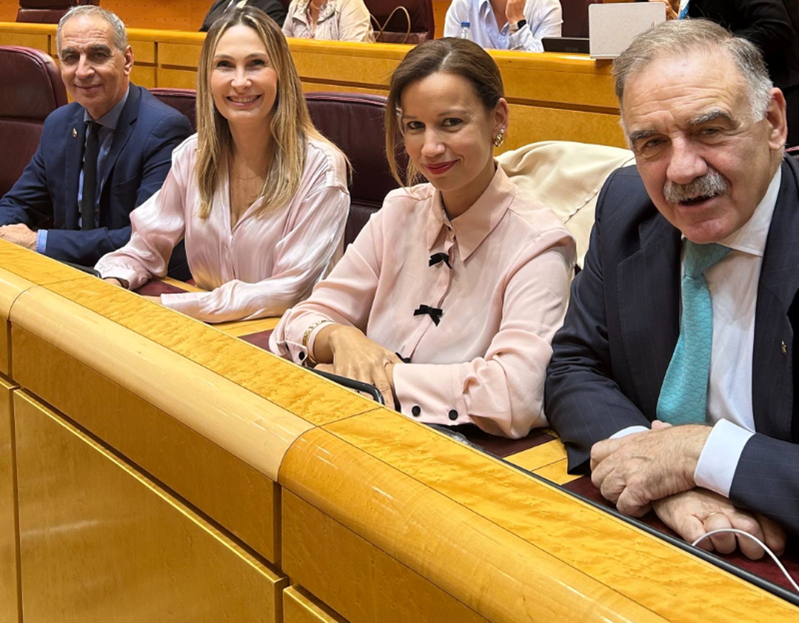 Abdelhakim Abdeselam, Cristina Díaz, María Isabel Moreno y Fernando Gutiérrez, senadores del PP por Ceuta y Melilla / Cedida