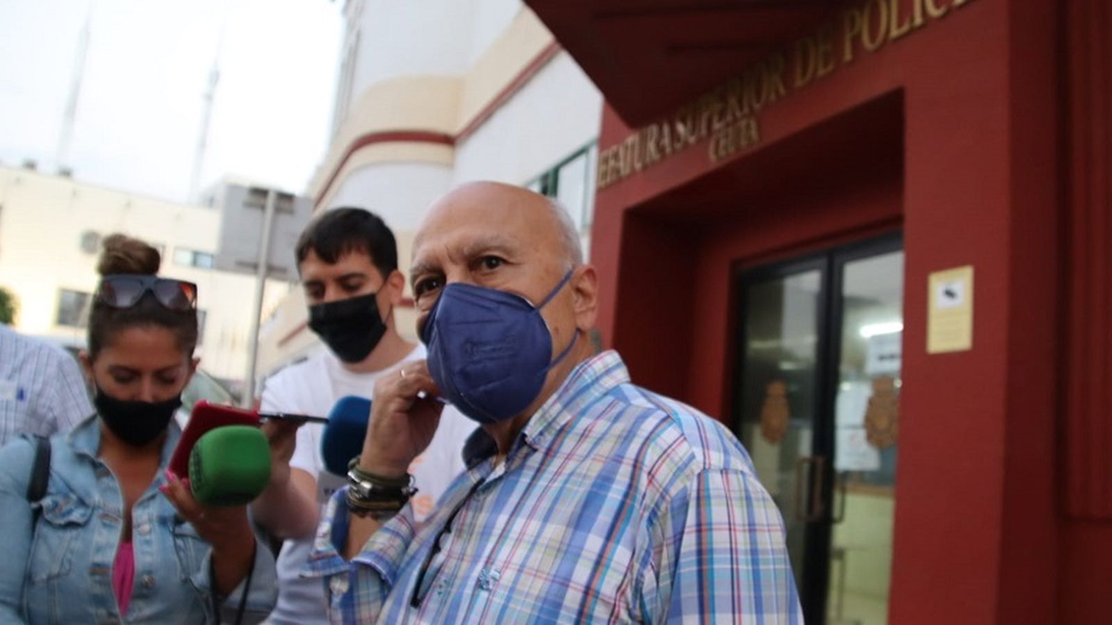 Javier Guerrero en la Jefatura Superior de Policía.