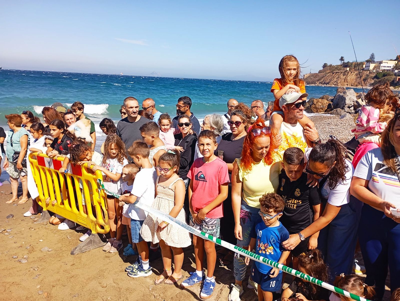 Bonita mañana ecológica en la playa de San Amaro
