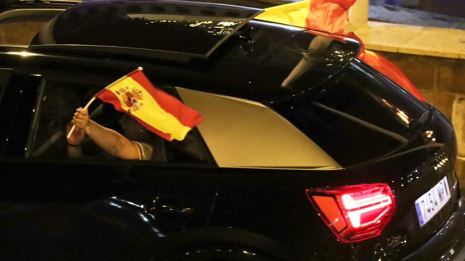 Celebración  de la victoria de España frente a Francia en la semifinal del Mundial 2026 