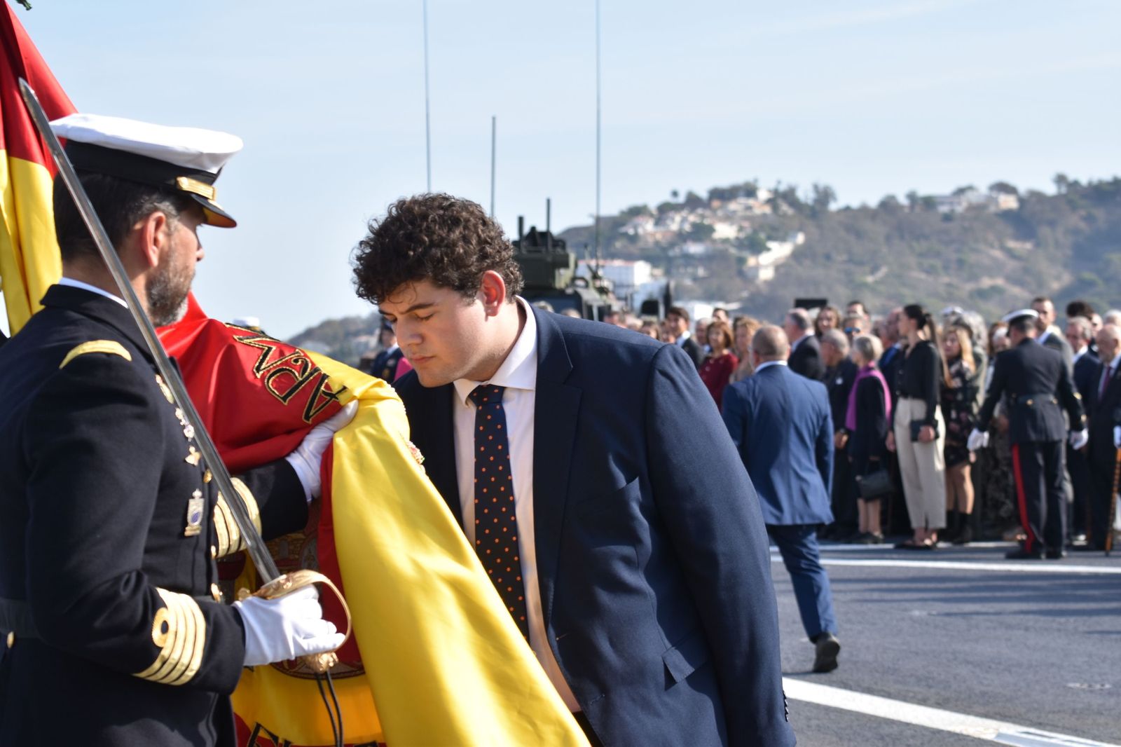 Emotiva jura de bandera a bordo del 'Castilla'