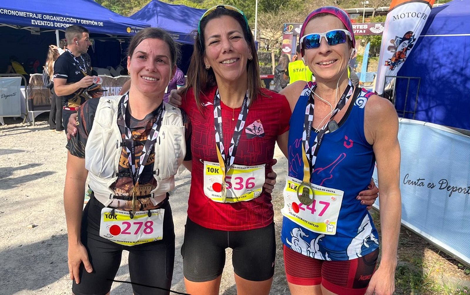 Las tres primeras clasificadas en los 10 kilómetros