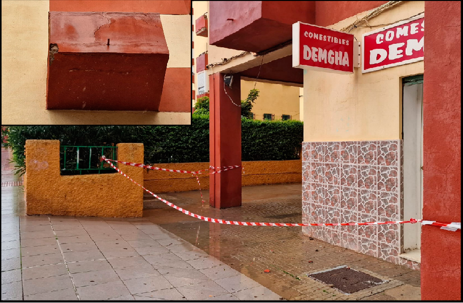 La zona afectada ha sido acordonada por los servicios de emergencias