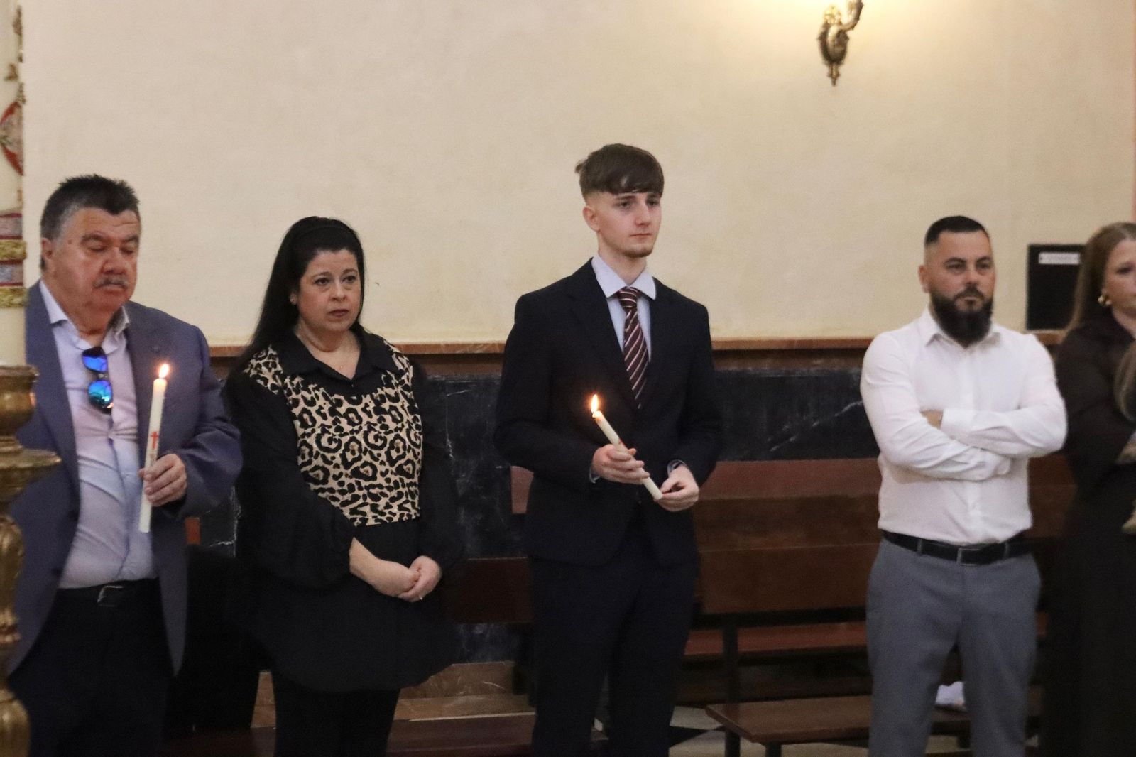 Daniel, Adrián y Noel reciben el Sacramento del bautismo