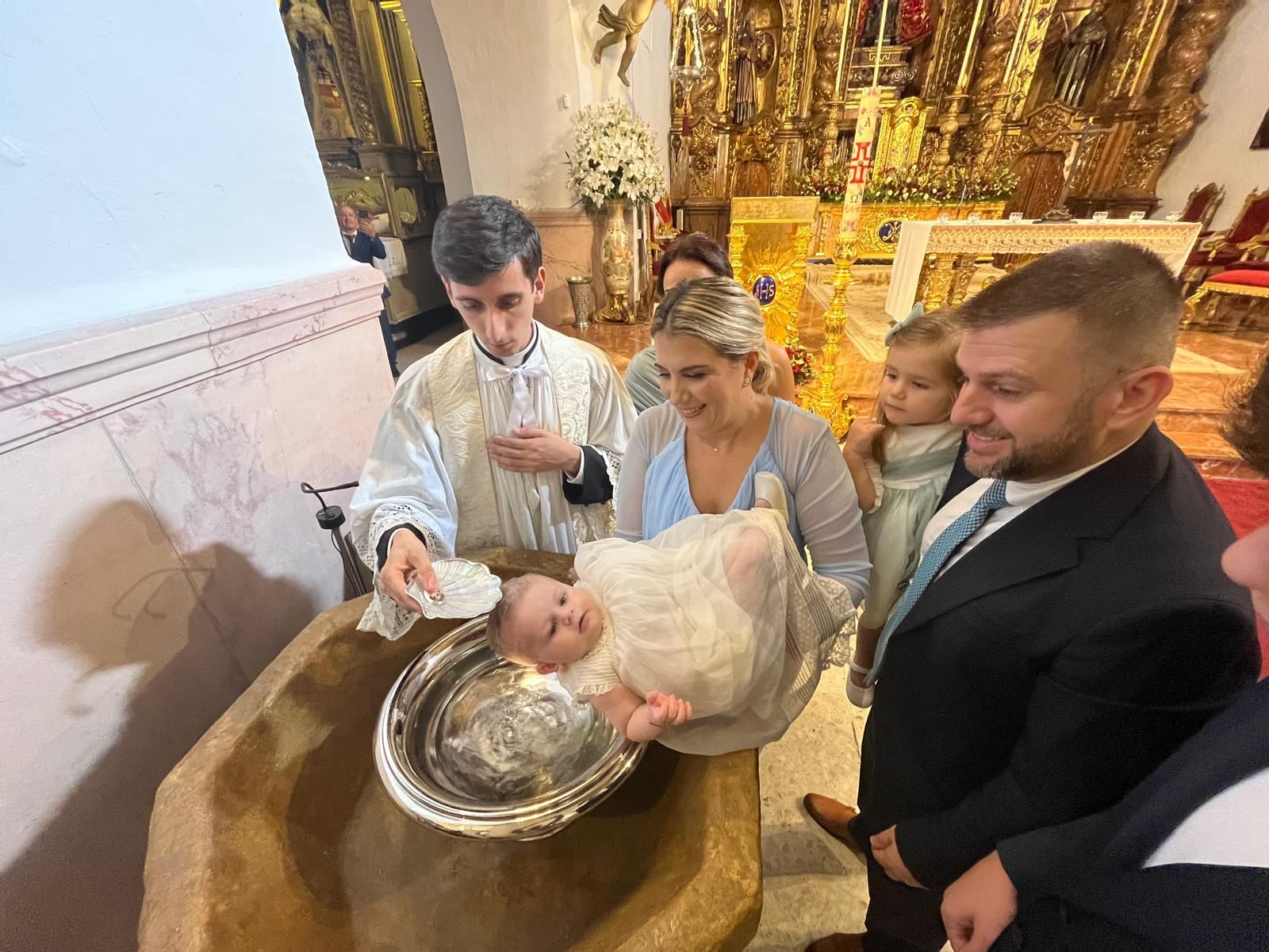 Bautismo de Nico, Mateo y Leo en el Santuario