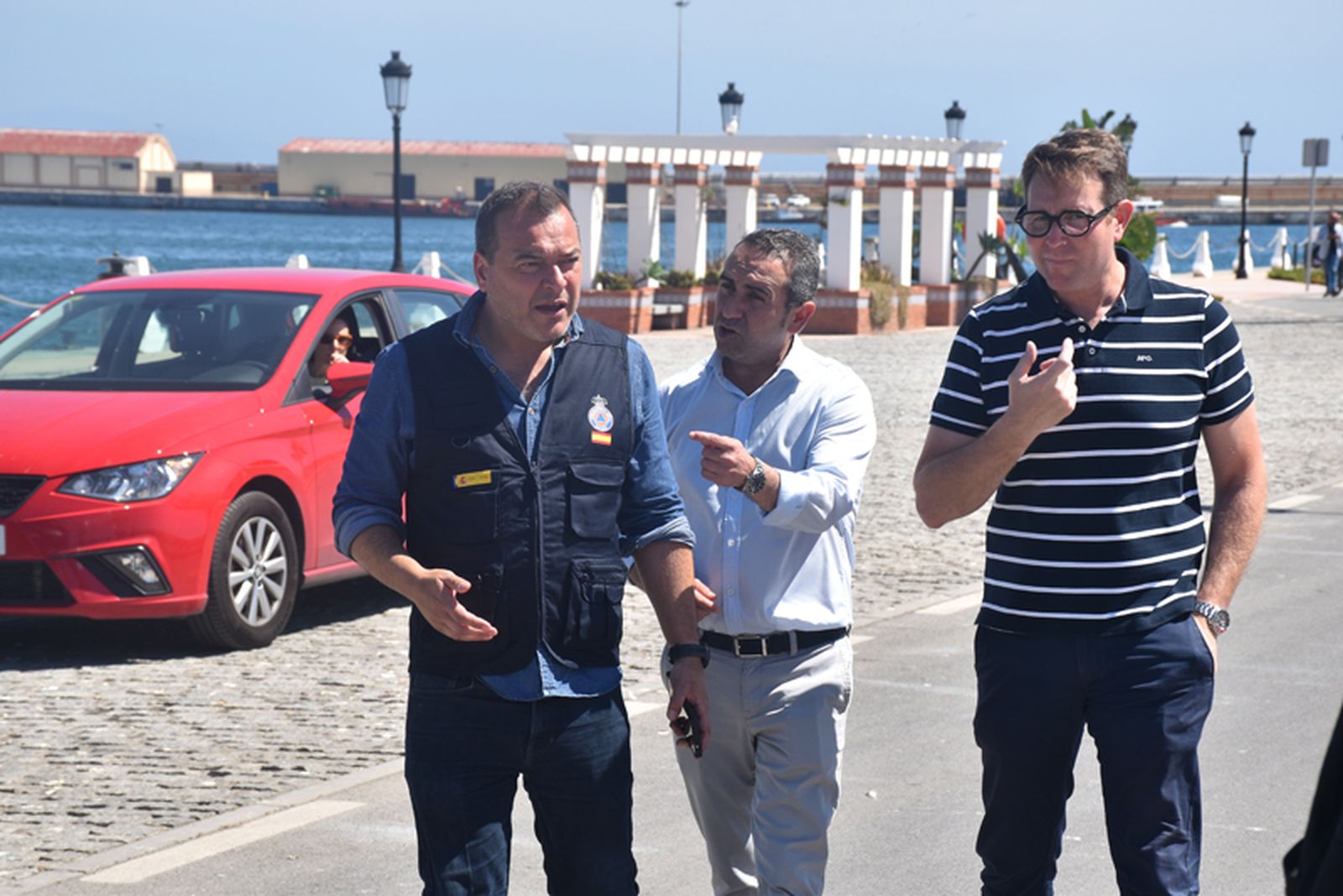 La OPE ensaya una zona de emergencia en el Muelle España