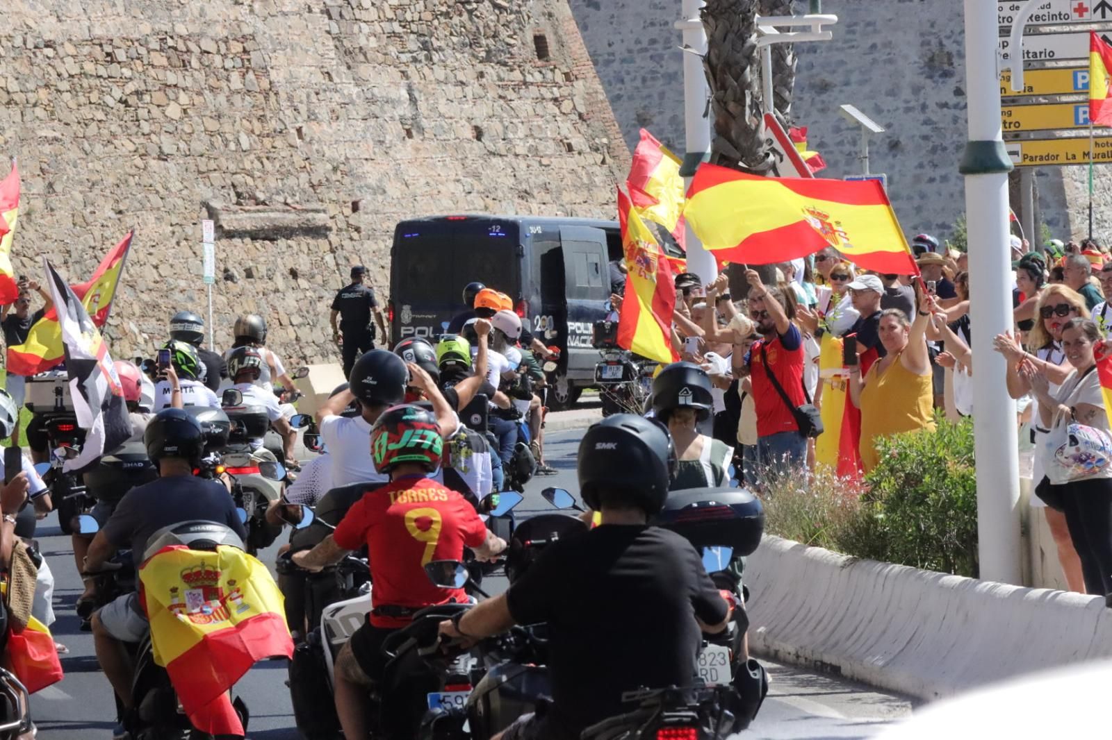 Recorrido motero en solidaridad con Ceuta y en defensa de la soberanía española