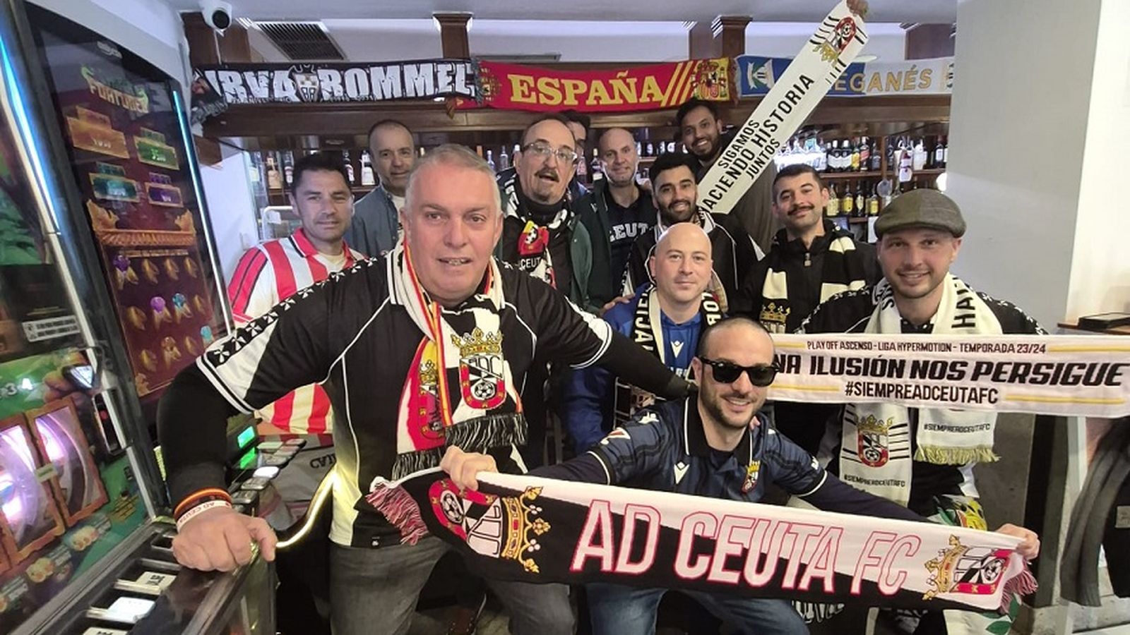 Aficionados ceutíes en Leganés