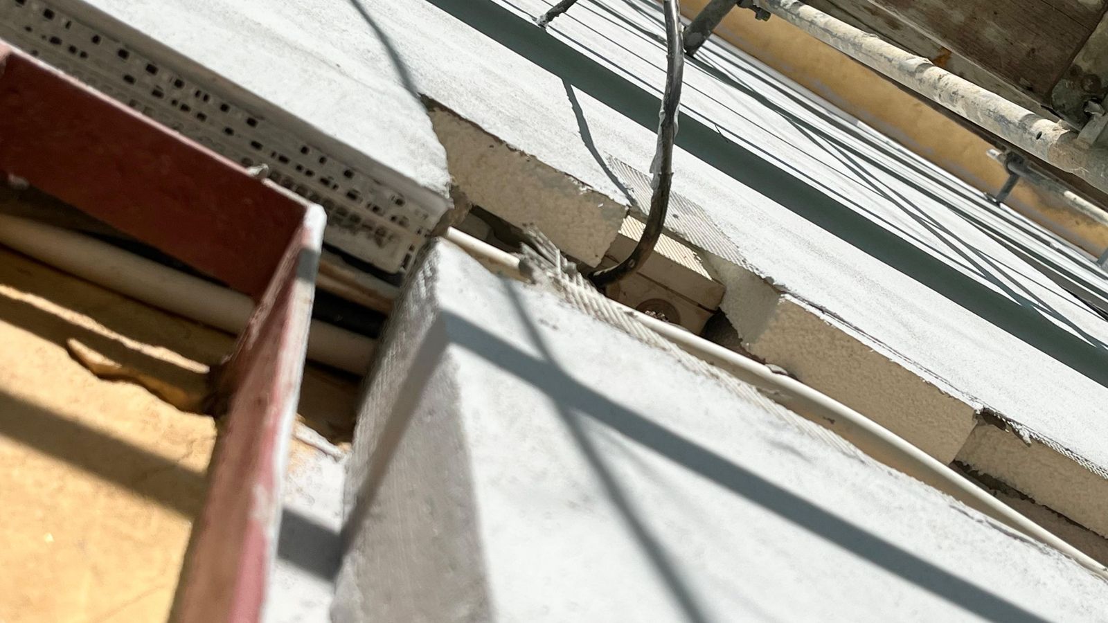 Obras de rehabilitación de las viviendas de la barriada del Príncipe Felipe.