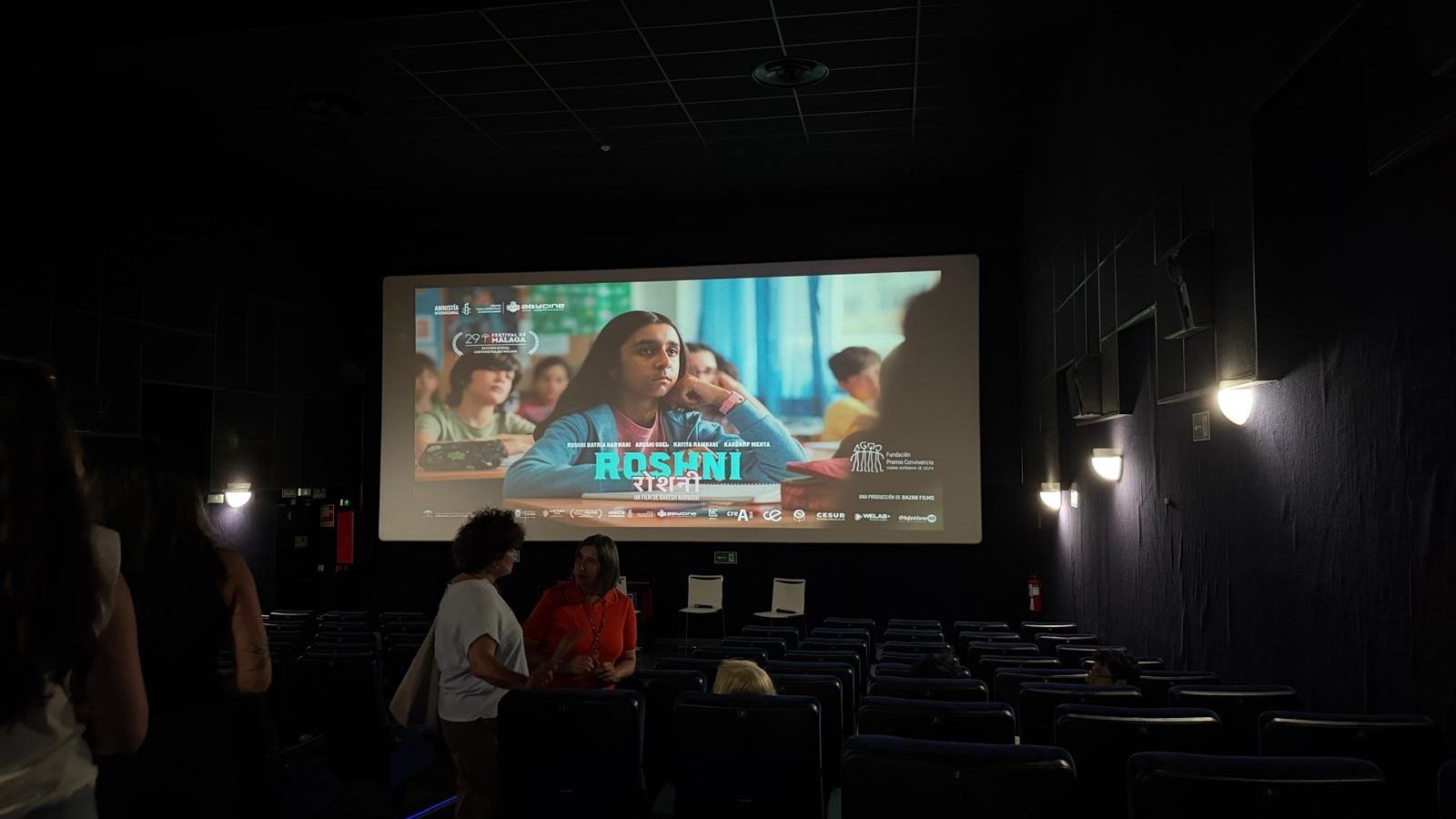 Un momento de la proyección de la película