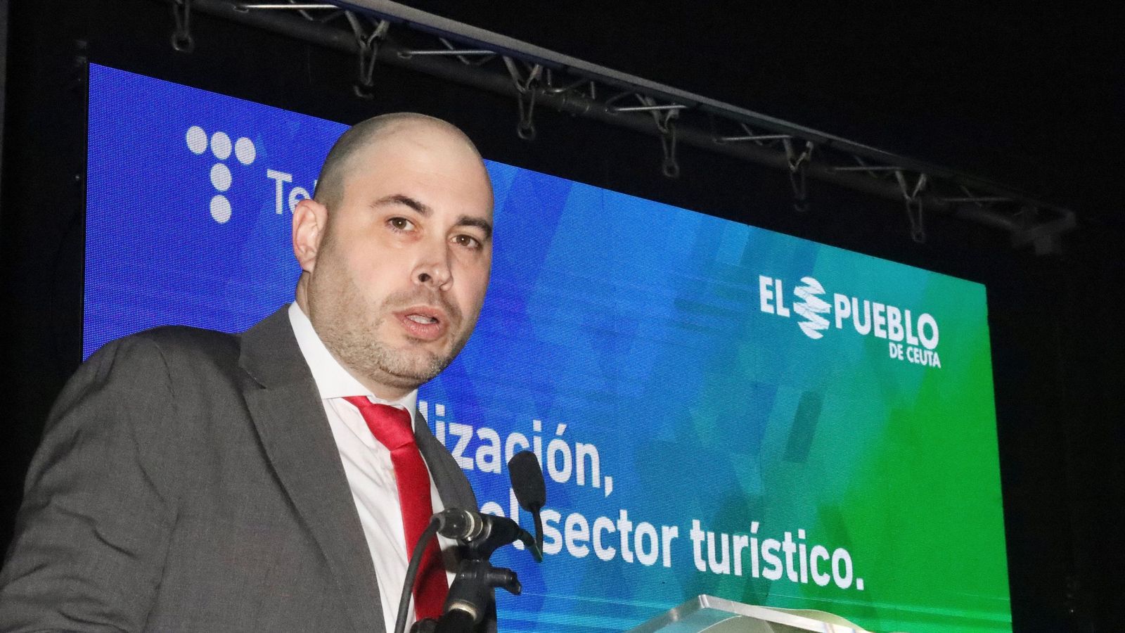 Pérez Triano, esta mañana durante su intervención en la jornada organizada por El Pueblo