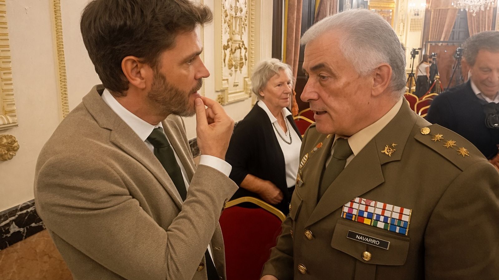 Laín dialoga con Navarro Quílez, que ayer tomó posesión como responsable del Centro de Historia Militar