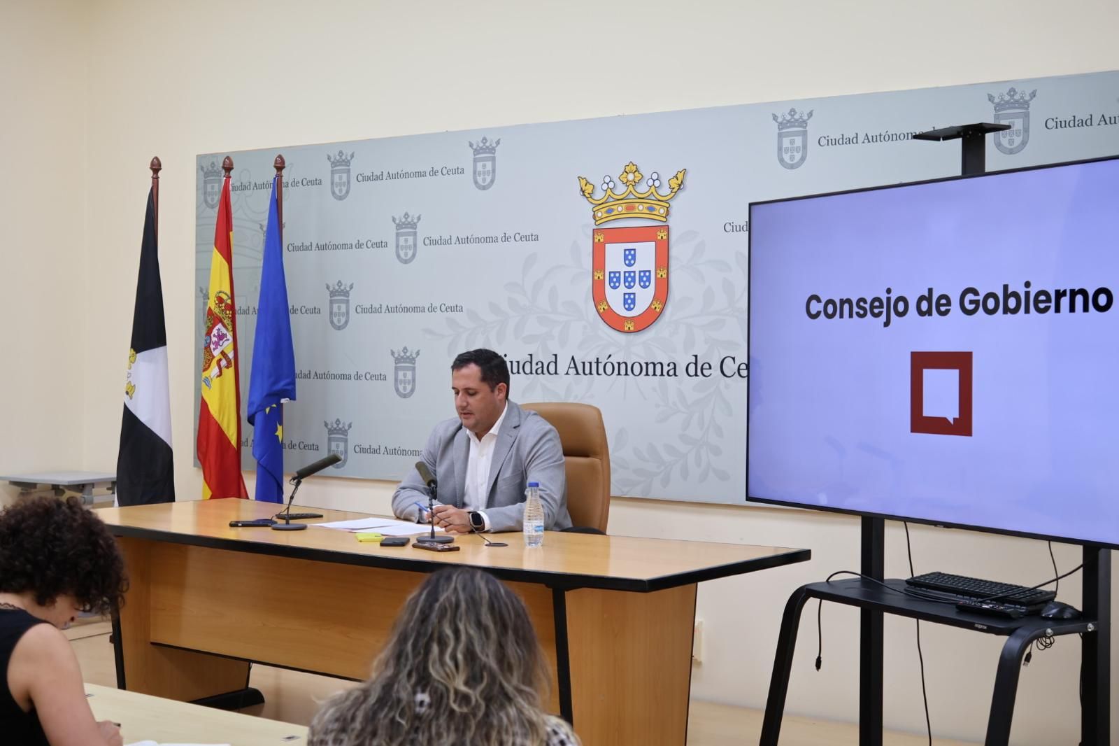 Alejandro Ramírez durante su comparecencia tras el Consejo de Gobierno este martes