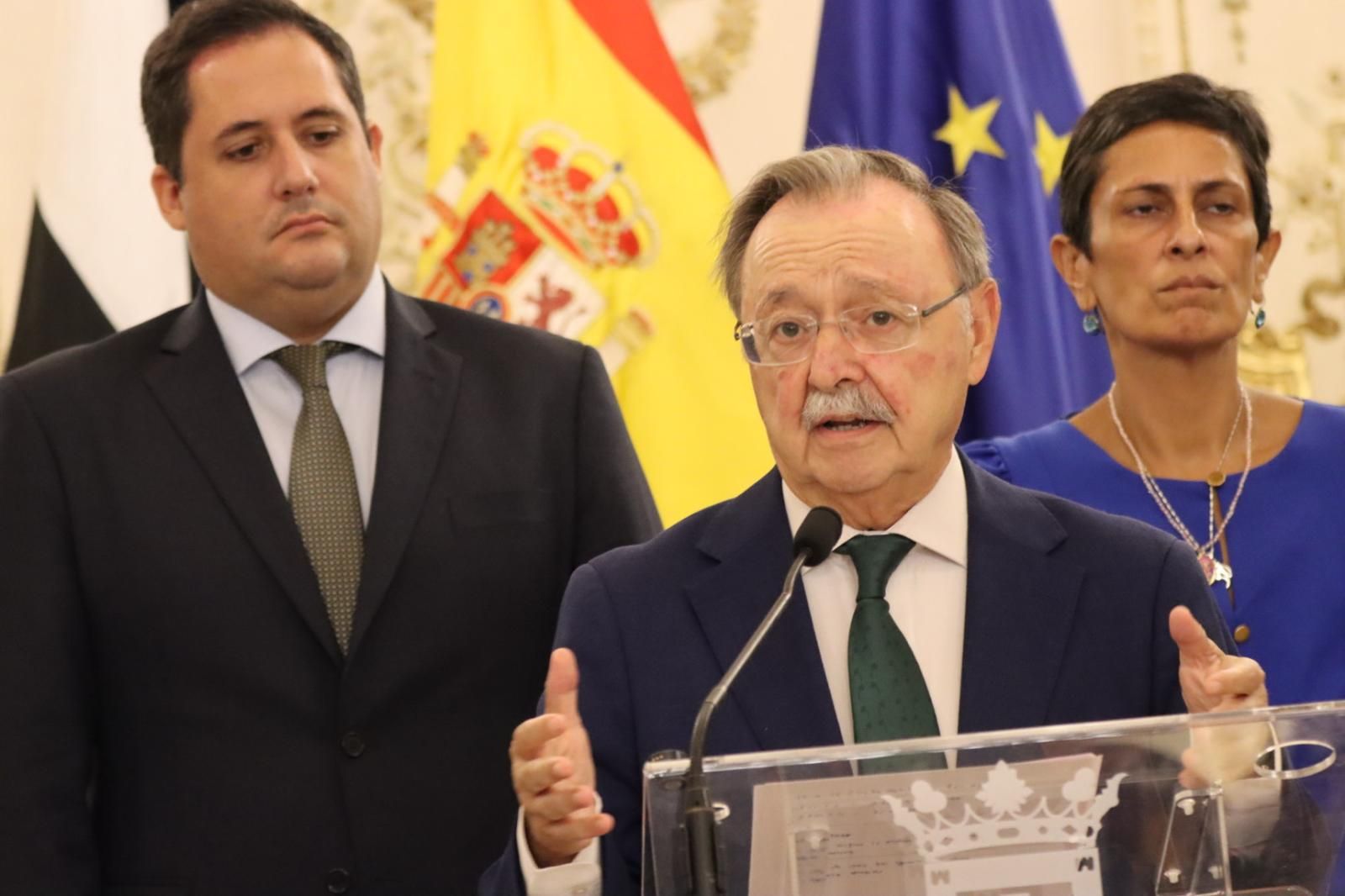 El presidente de Ceuta, Juan Vivas, en comparecencia tras el Consejo de Gobierno