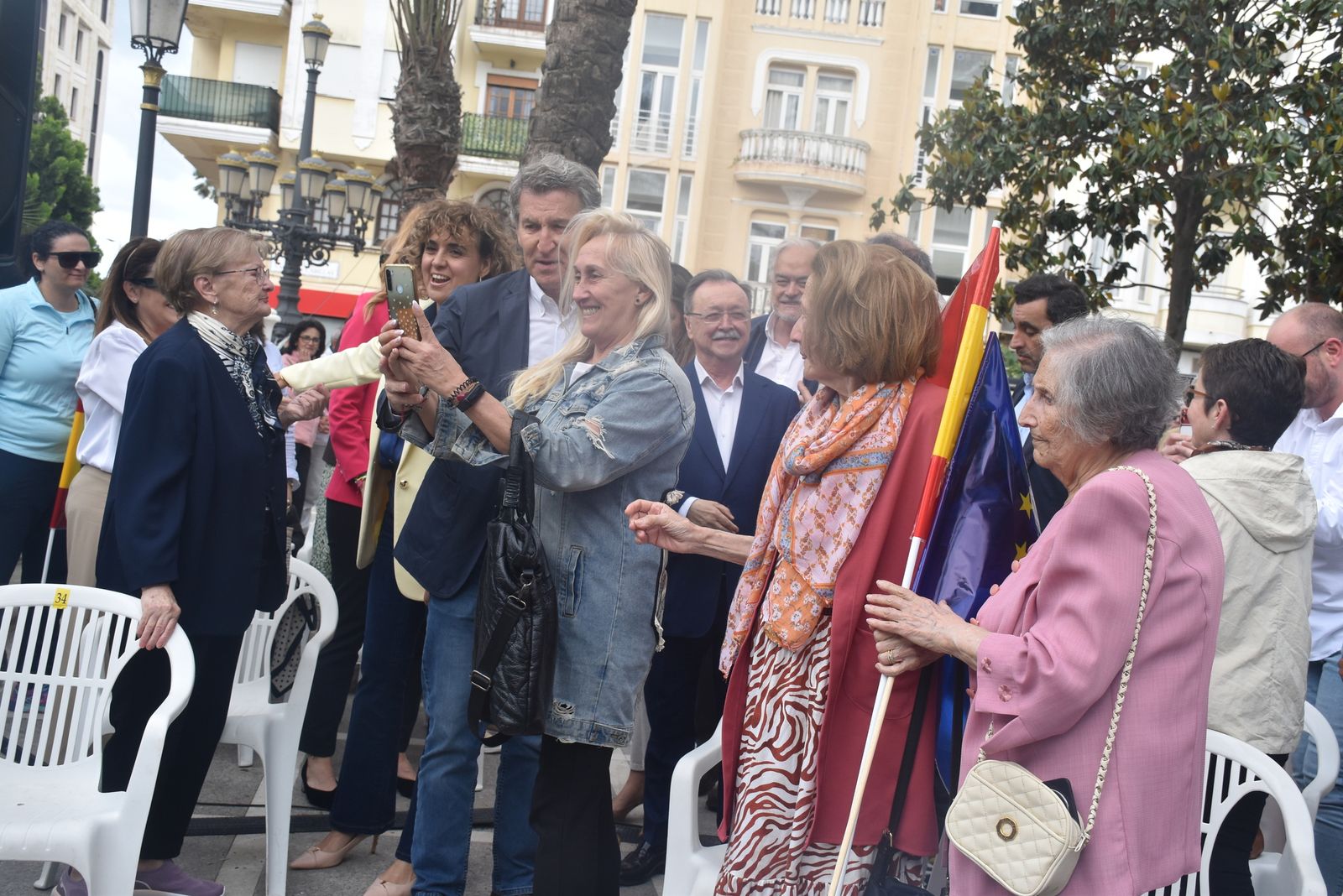 Acto del PP por el Día de Europa en la Plaza de África, con la presencia de su presidente nacional, Alberto Núñez Feijóo
