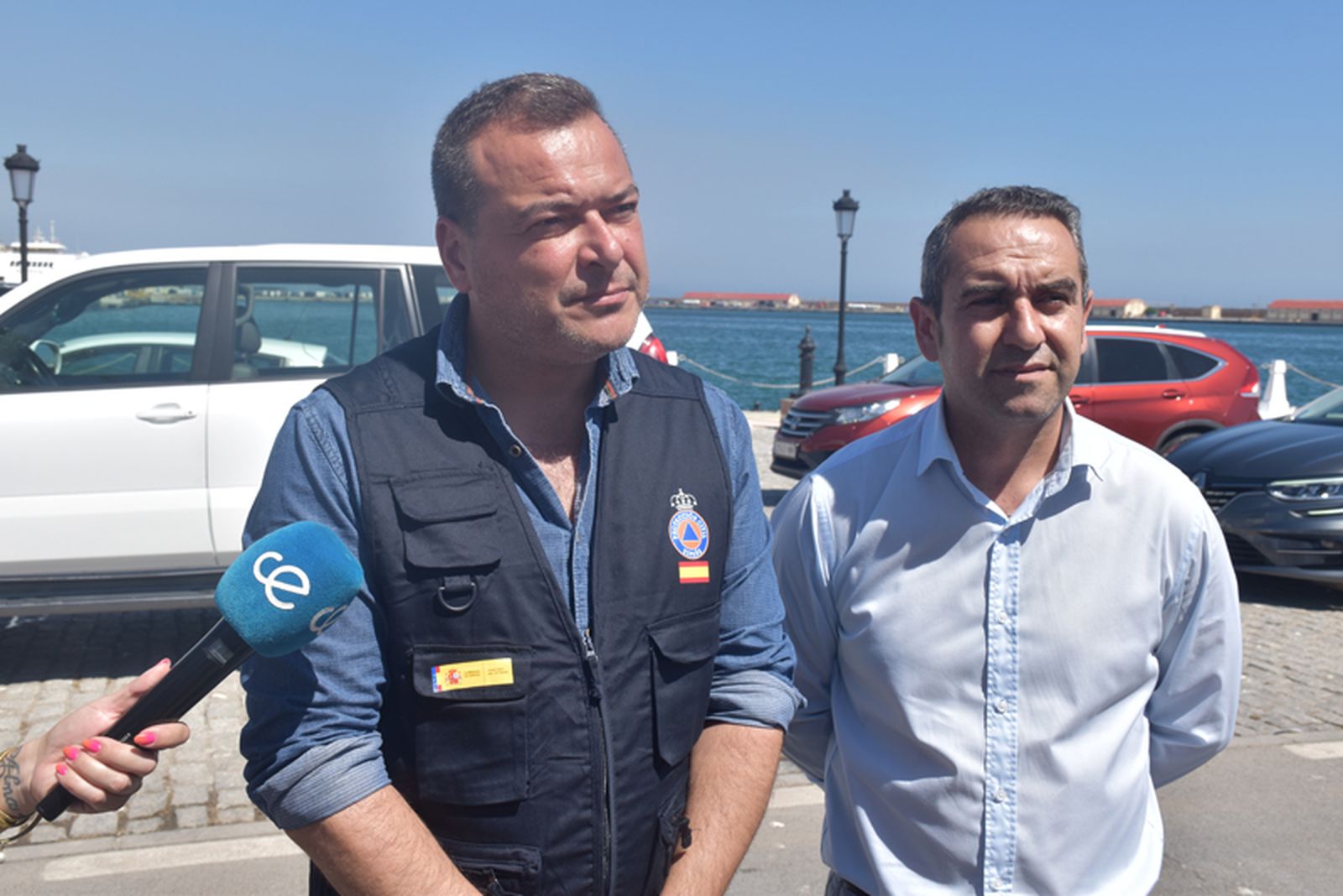 La OPE ensaya una zona de emergencia en el Muelle España