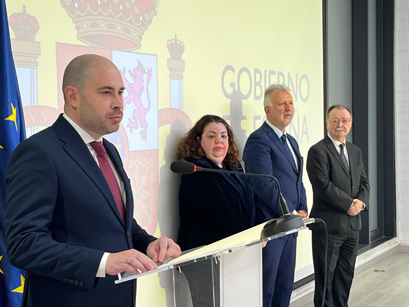 Miguel Ángel Pérez Triano, durante su intervención en el acto de toma de posesión como nuevo delegado del Gobierno en Ceuta