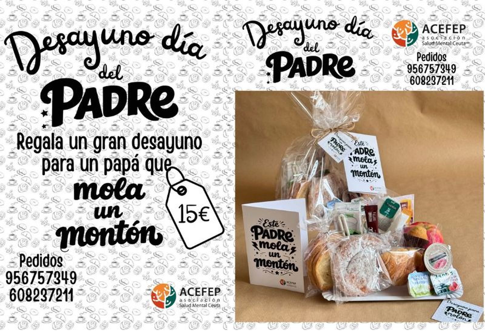 Carteles de ACEFEP con motivo de la campaña del desayuno para el Día del Padre