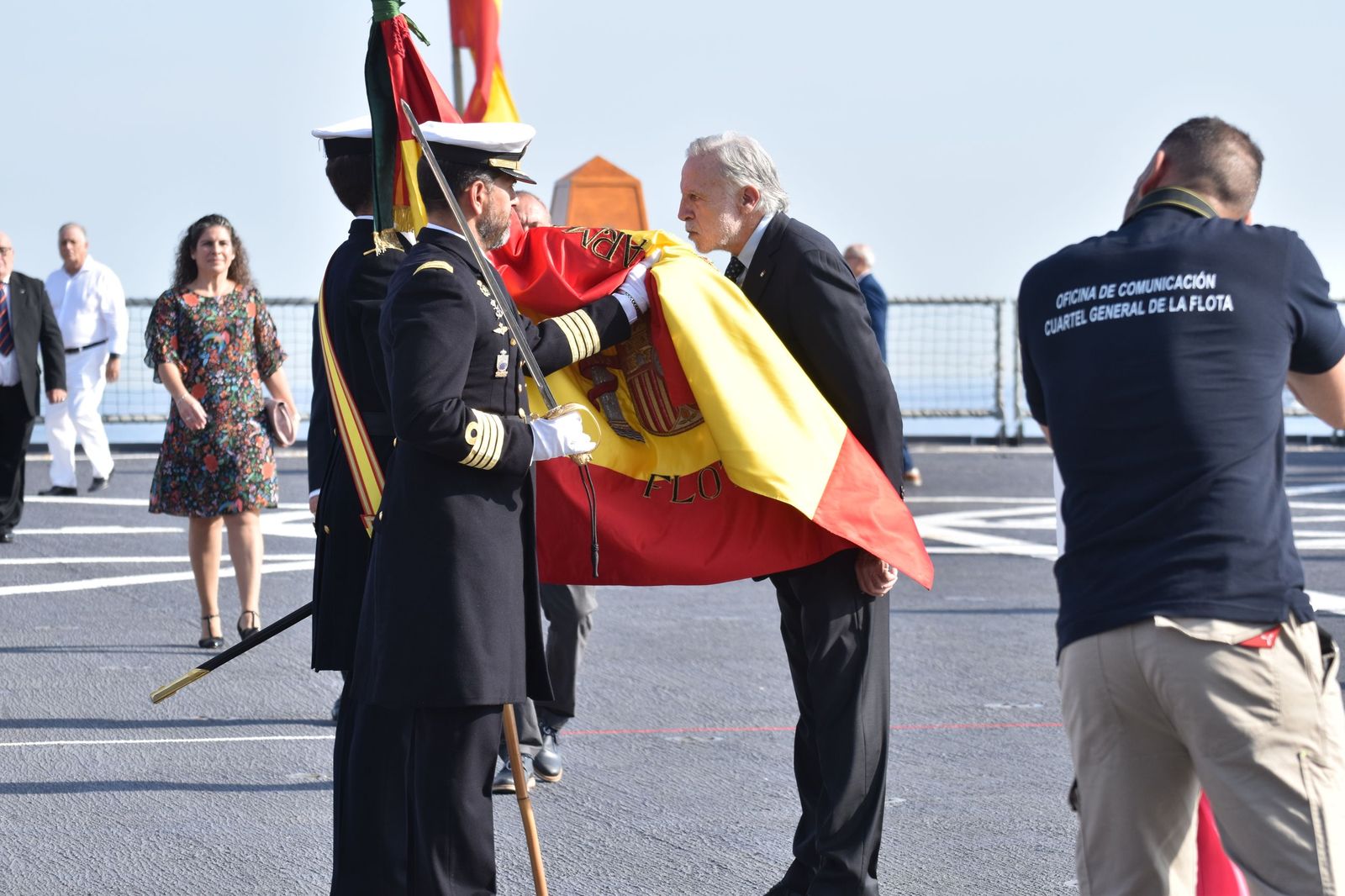 Emotiva jura de bandera a bordo del 'Castilla'
