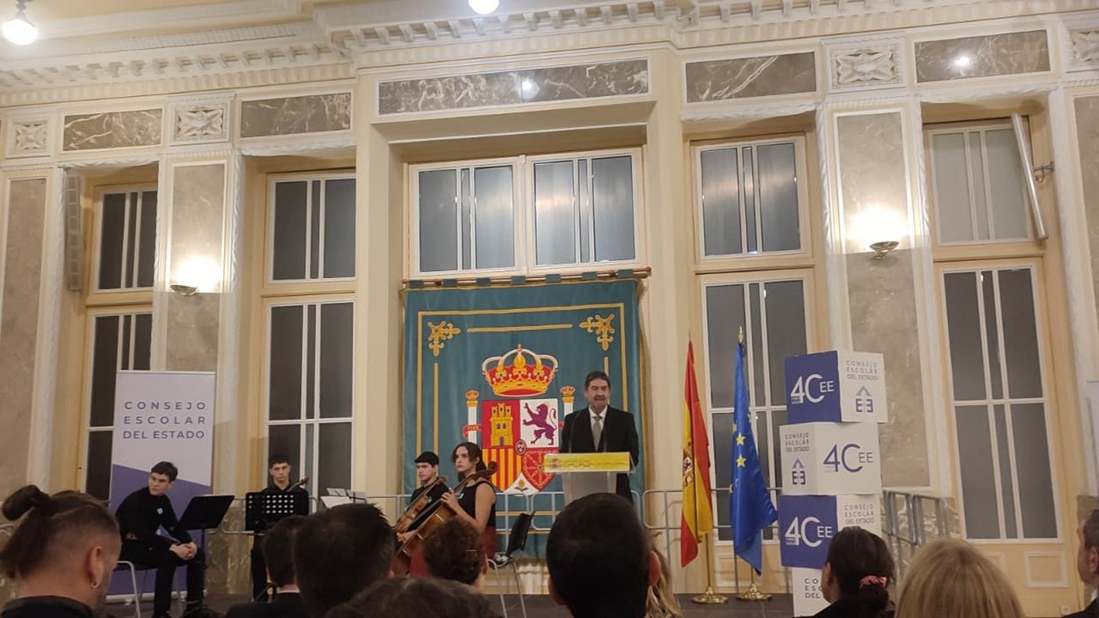 El secretario de Estado de Educación durante su discurso en el acto del 40º aniversario del Consejo