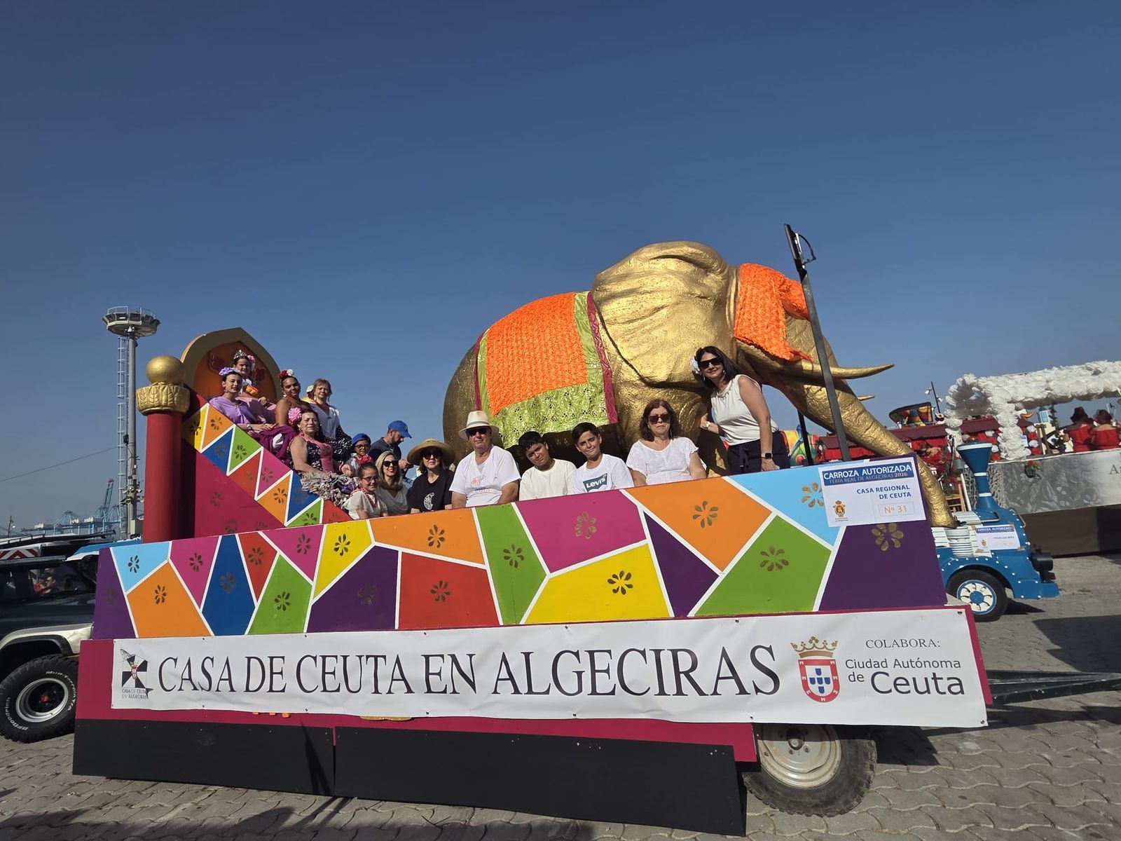 Cabalgata de la Casa de Ceuta en Algeciras con motivo de la feria en la localidad gaditana