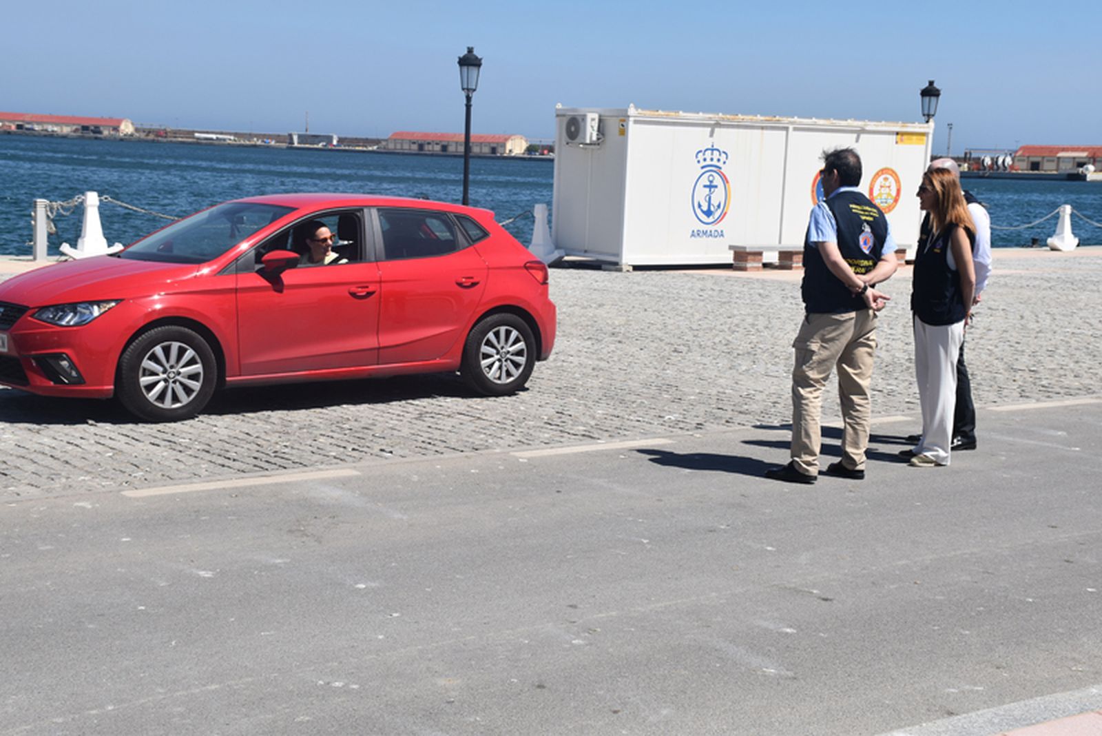 La OPE ensaya una zona de emergencia en el Muelle España