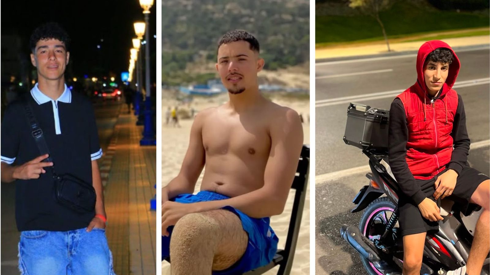 Mohamed Amin, Achraf y Samir Marouan, desaparecidos desde el viernes.