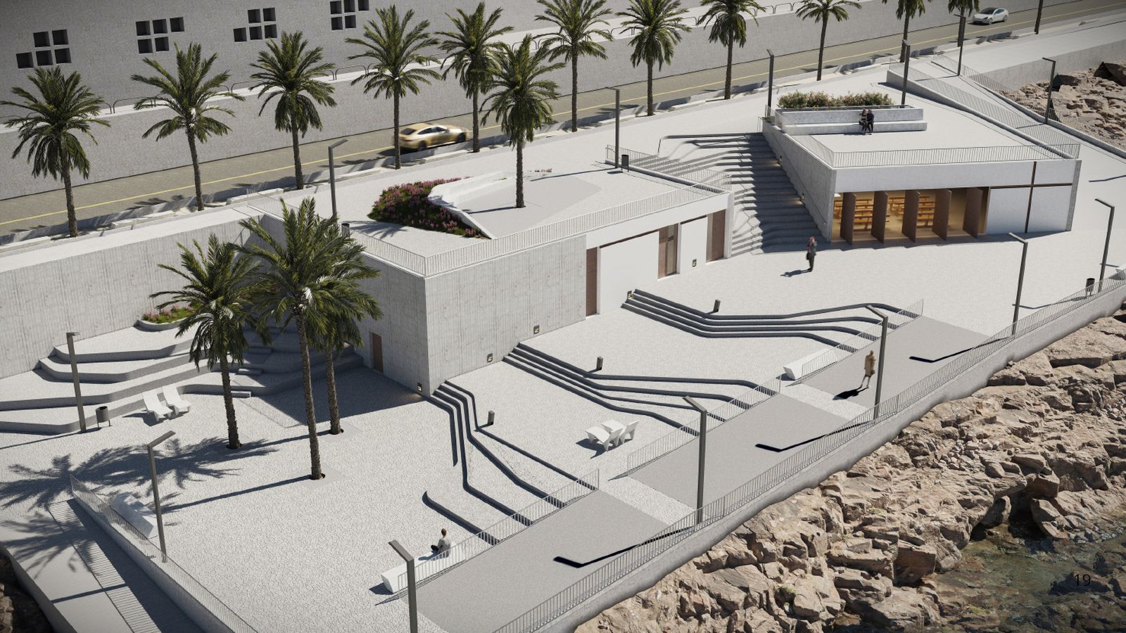 Infografía del proyecto que incluye la nueva capilla del Carmen de la Almadraba