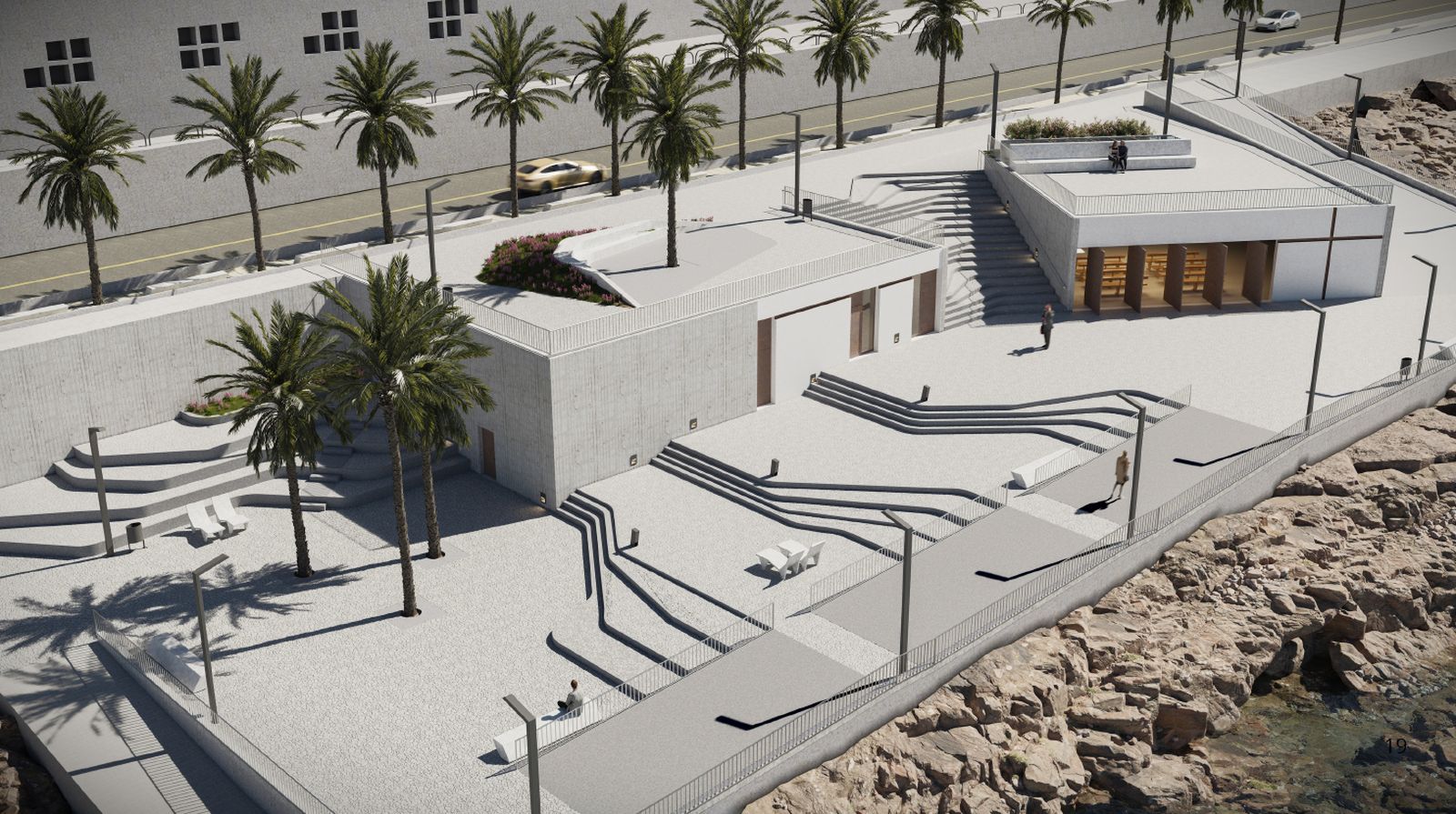 Infografía del proyecto que incluye la nueva capilla del Carmen de la Almadraba